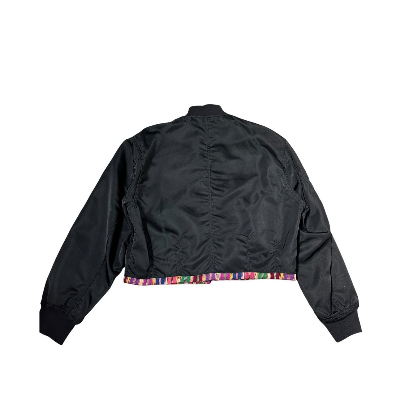 COMME des GARCONS HOMME PLUS(コムデギャルソンオムプリュス) 92SS Ethnic Period Hem Switch Archive Bomber Jacket エスニック期 裾切替 アーカイブ ボンバー ジャケット PJ-110490 M ブラック×マルチカラー AD1991