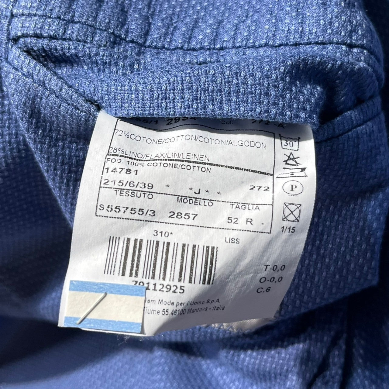 L.B.M.1911(エルビーエム1911) 2B tailored jacket テーラード ジャケット 52(XL程度) スカイブルー アンコン ドレス スーツ ビジネス