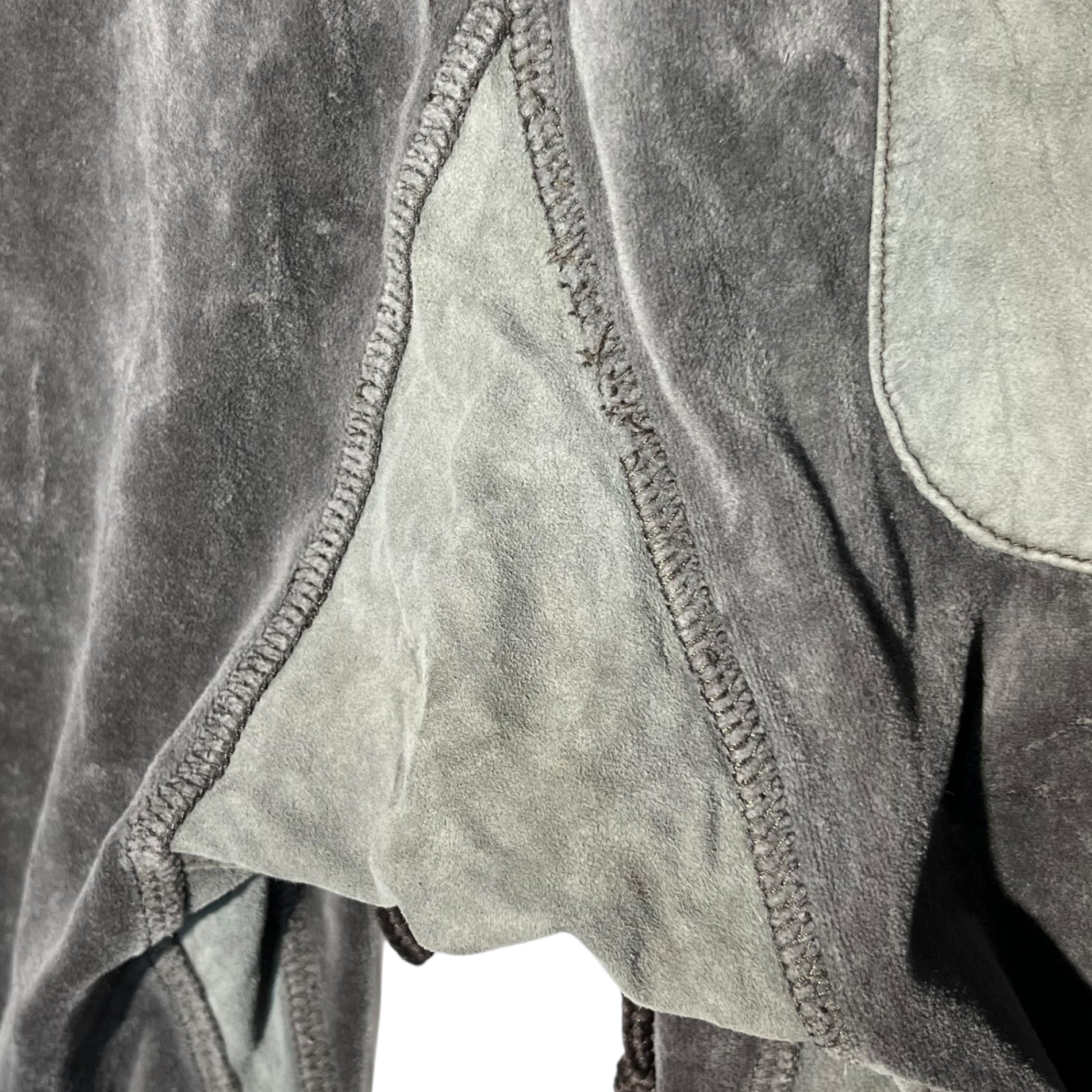 WLG by GIORGIO BRATO(ジョルジオブラッド) 00's Velor leather pocket sweatpants ベロア レザー ポケット スウェット パンツ 46(M程度) ブラウン Y2K