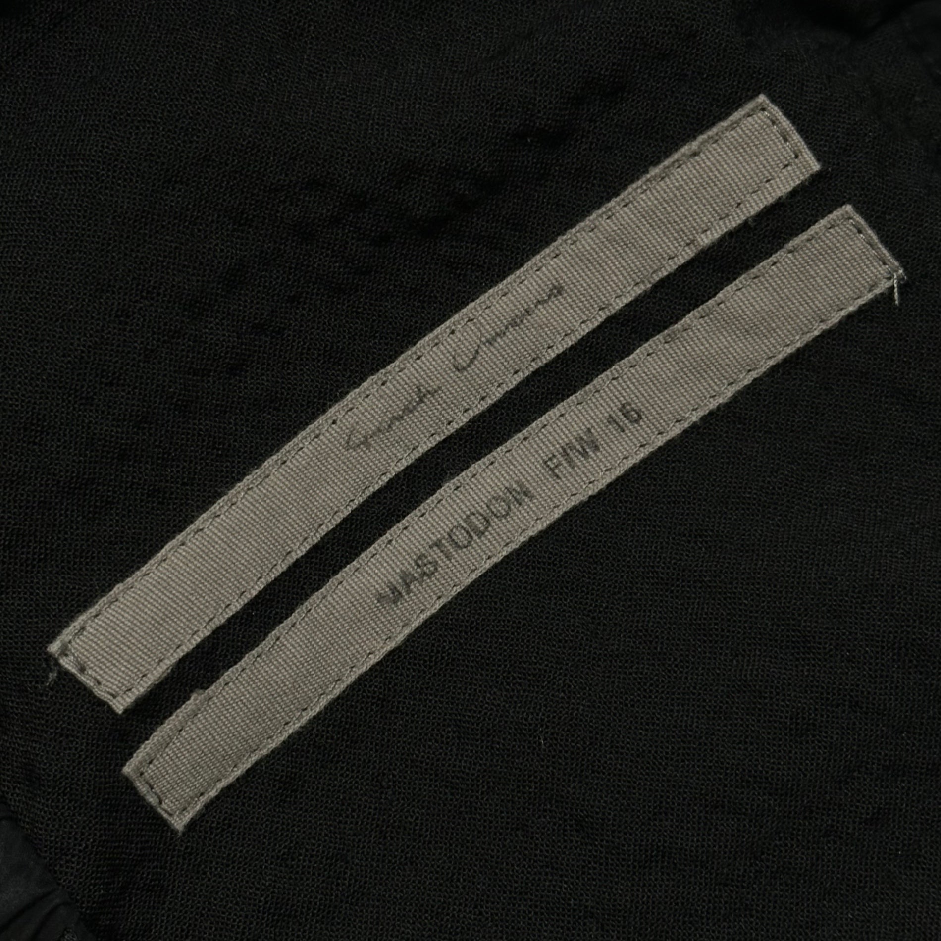 Rick Owens(リックオウエンス) 2016AW DRAWSTRING CROPPED PANTS ドローストリング クロップド サルエル パンツ RU16F6381-WO 46 ブラック Mastodon Seersucker