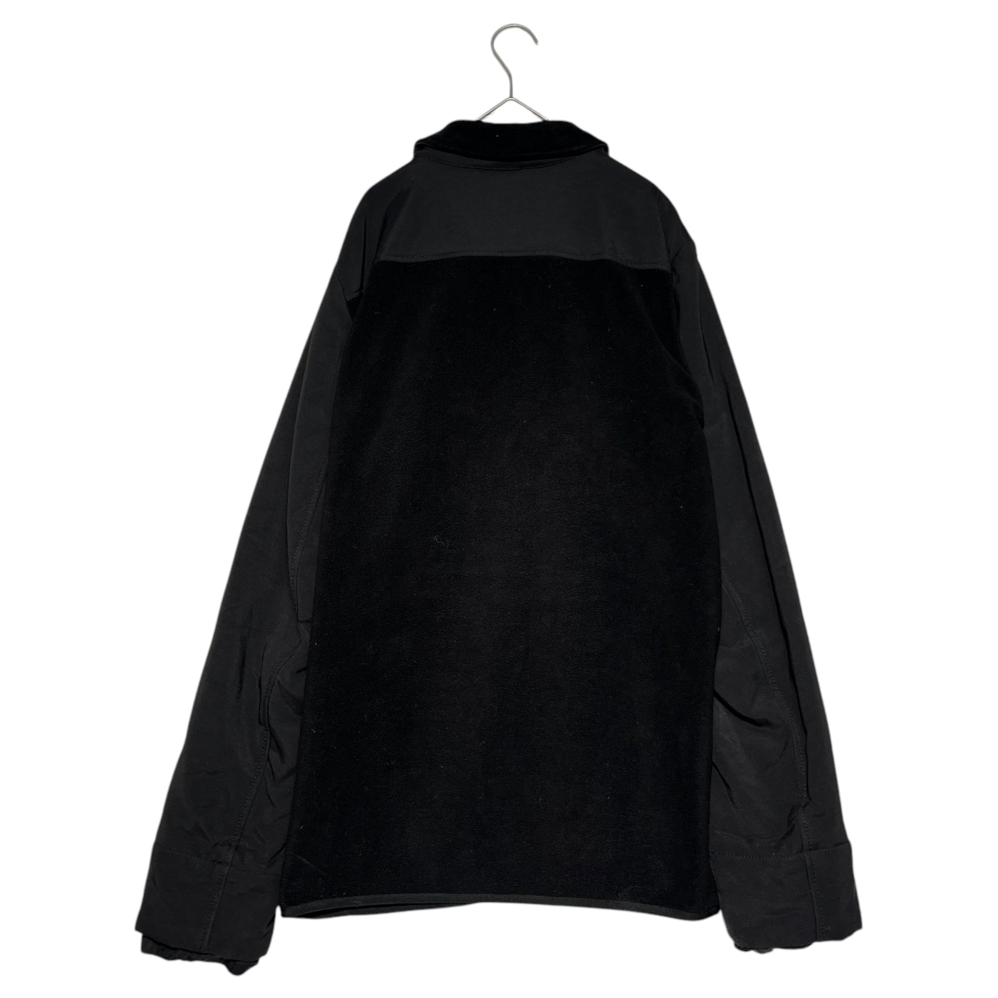 PRADA SPORT(プラダスポーツ) 00's Different fabric switching Fleece jacket 異素材 切替 フリース ジャケット 48(L程度) ブラック Y2K テック ナイロン