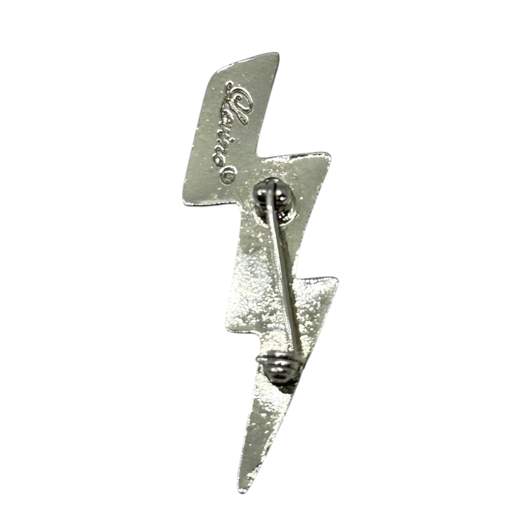 UNDERCOVER(アンダーカバー) 12AW LIGHTNING BADGE ライトニング ピン バッジ サンダーボルト シルバー デザイナー着用アイテム ピンズ
