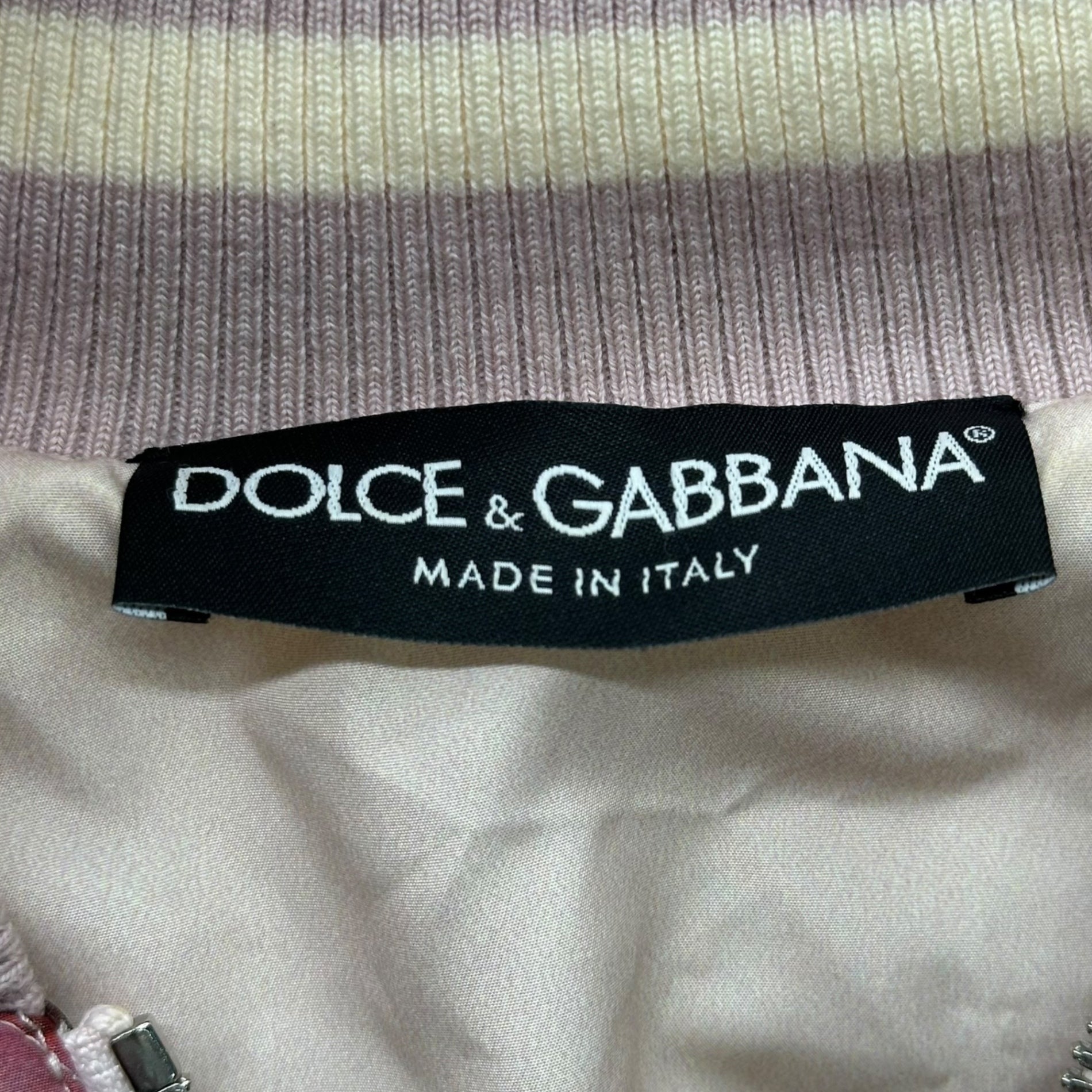 DOLCE&GABBANA(ドルチェ&ガッバーナドルガバ) Floral Print Bomber Jacket フローラル プリント ボンバー ジャケット F9982T FSM9T 44(XS程度) ピンク×グリーン ブルゾン