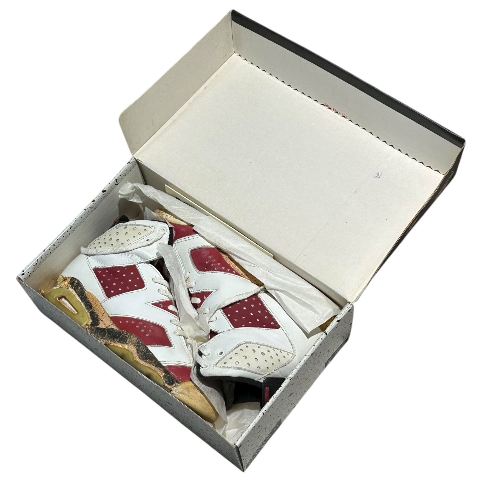 NIKE(ナイキ) 1991 AIR JORDAN 6 (GS) ”Carmine” エアジョーダン 6 ガールズ カーマイン 8606 US 5Y(23.5cm) ホワイト×レッド 90's 90年代 ヴインテージ スニーカー