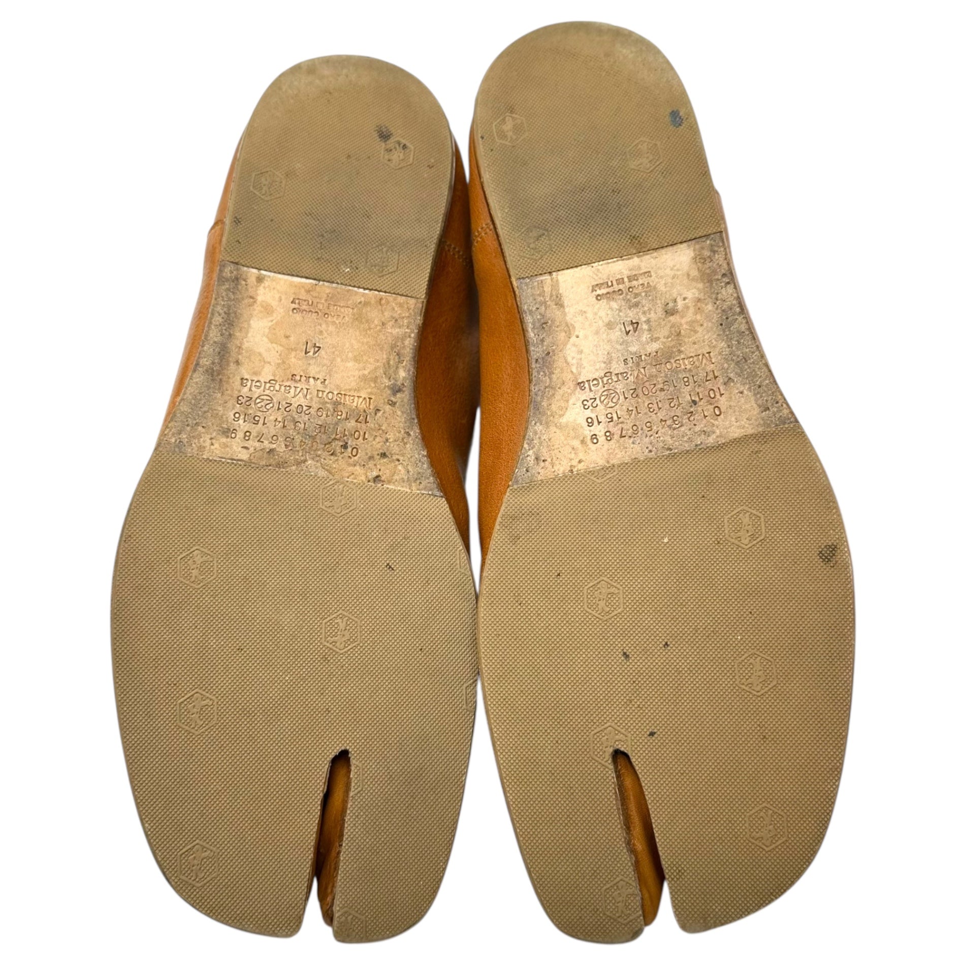 MAISON MARGIELA(メゾンマルジェラ) Tabi Babouche 足袋 バブーシュ レザー スリッポン 41(26.5cm程度) キャメル