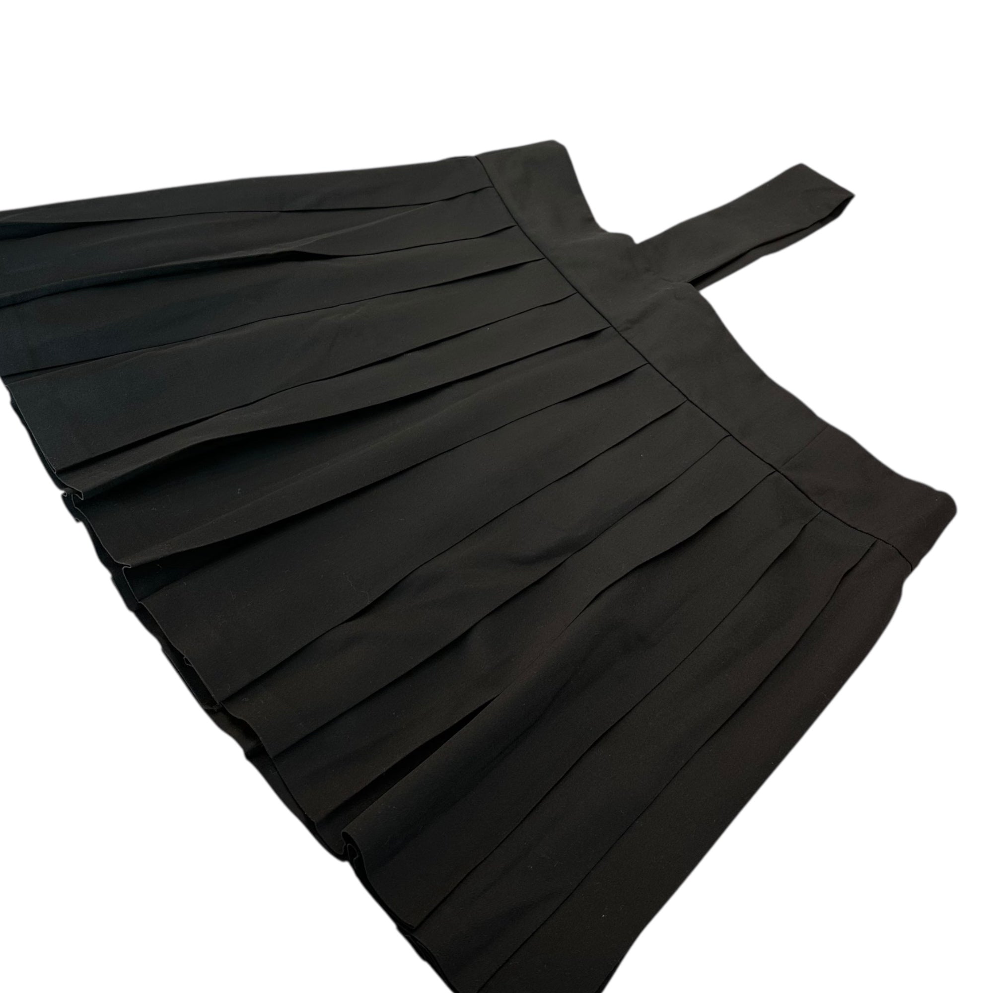 tricot COMME des GARCONS(トリココムデギャルソン) 09AW One-Shoulder Pleated Suspender Skirt ワンショルダー プリーツ 吊り スカート TD-A008 M ブラック AD2009 ジャンパースカート