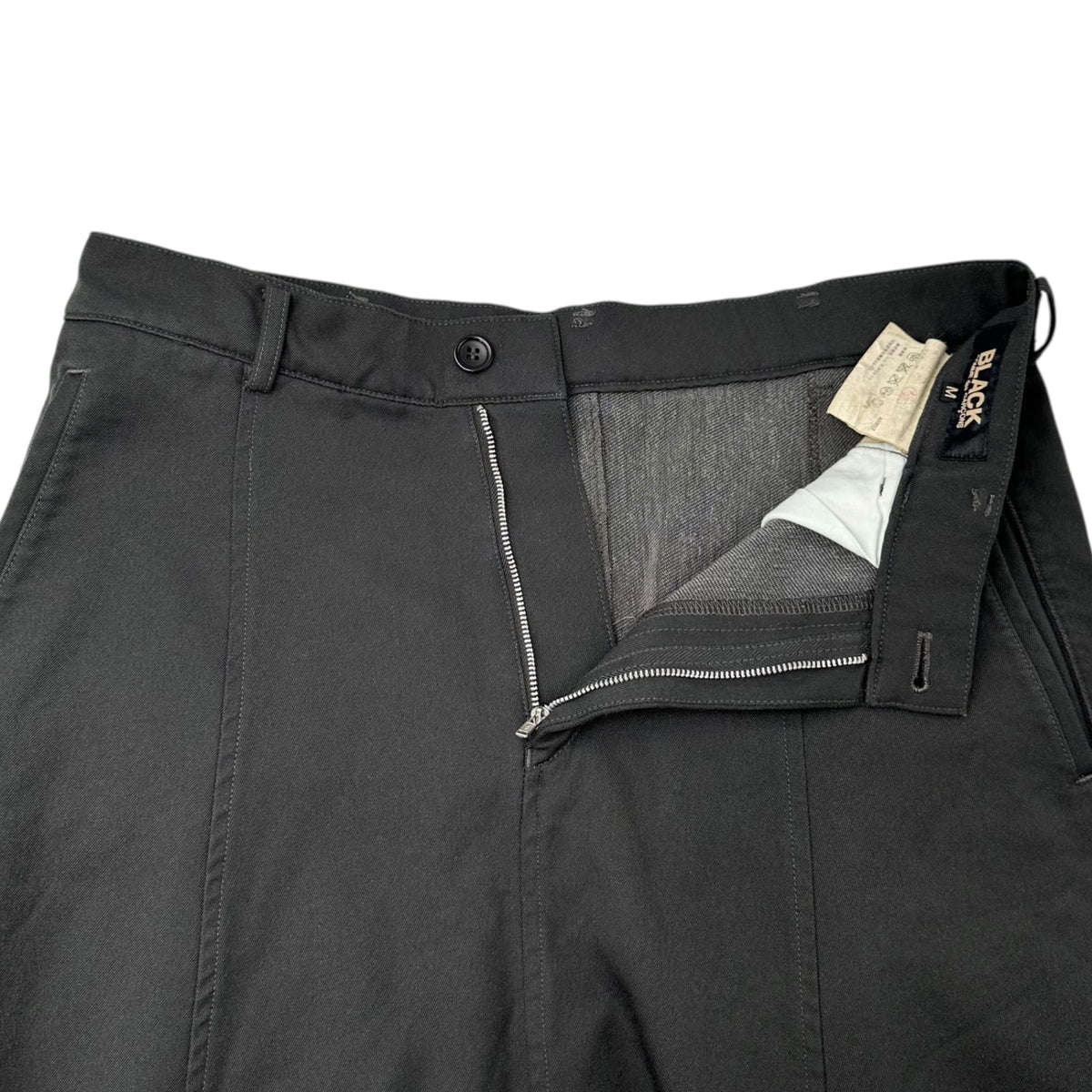 BLACK COMME des GARCONS(ブラックコムデギャルソン) 2013SS Garment-Dyed Poly-Cotton Sarrouel Pants 製品染め ポリコットン サルエル パンツ 1K-P008 M チャコール AD2012 定番品