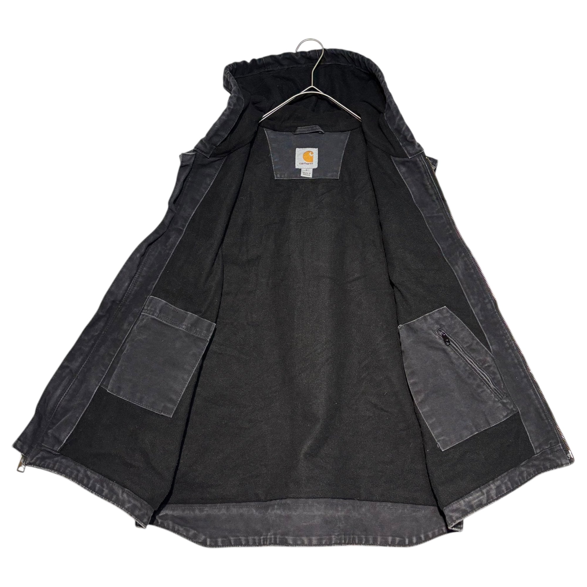 carhartt(カーハート) 00's Active Hoodie Vest アクティブ パーカー ベスト L ブラック フーデット ダック地