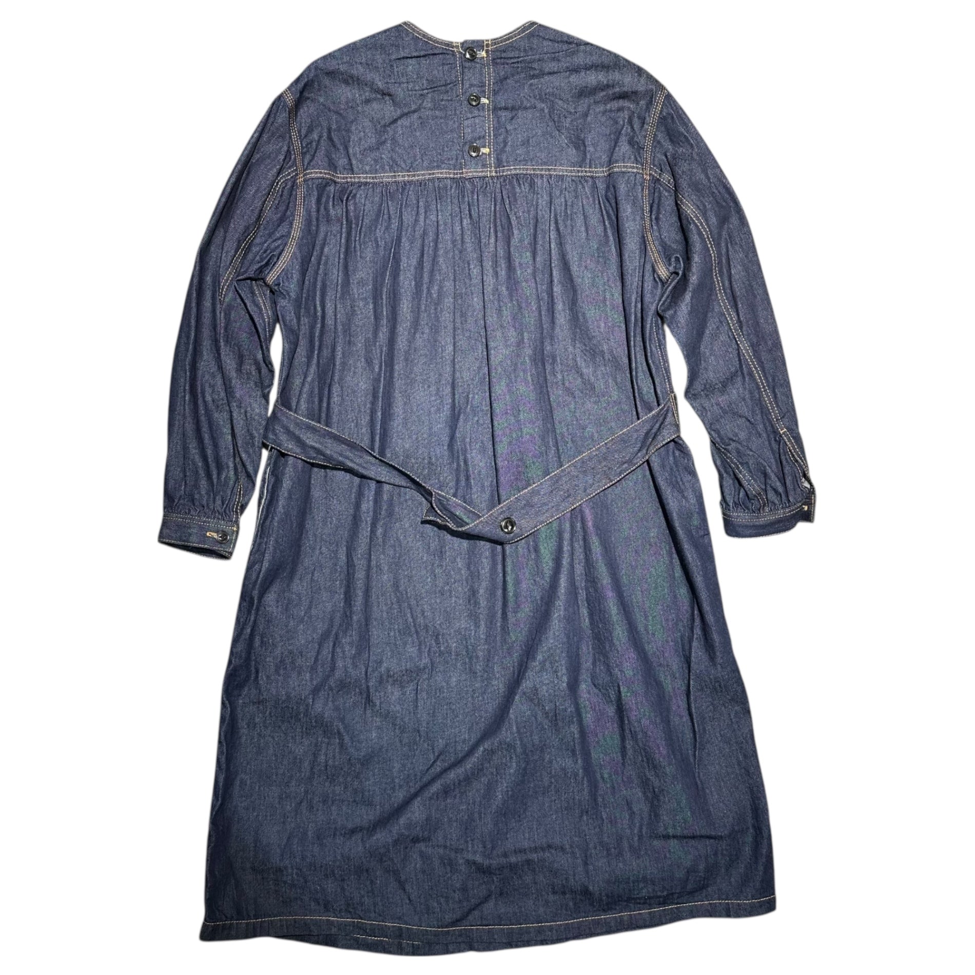 tricot COMME des GARCONS(トリココムデギャルソン) 13SS Denim Waist Belt Dress デニム ウエストベルト ワンピース TK-O004 M インディゴ AD2012