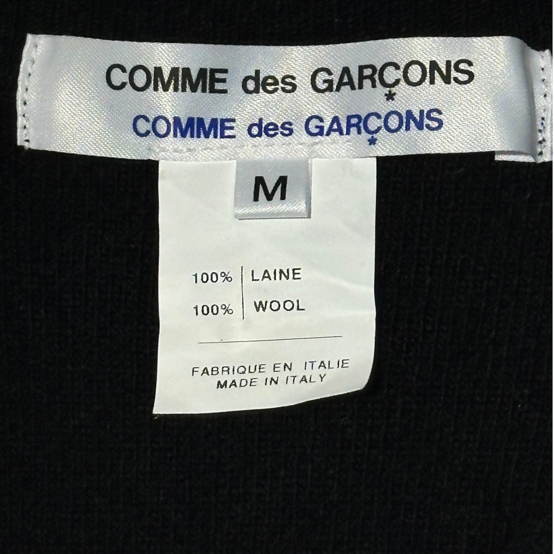 COMME des GARCONS COMME des GARCONS(コムデギャルソンコムデギャルソン) Argyle Pattern Color-Block Wool Crew Neck Cardigan アーガイル柄 切替 ウール クルーネック カーディガン W12N008 M ブラック×グレー イタリア製
