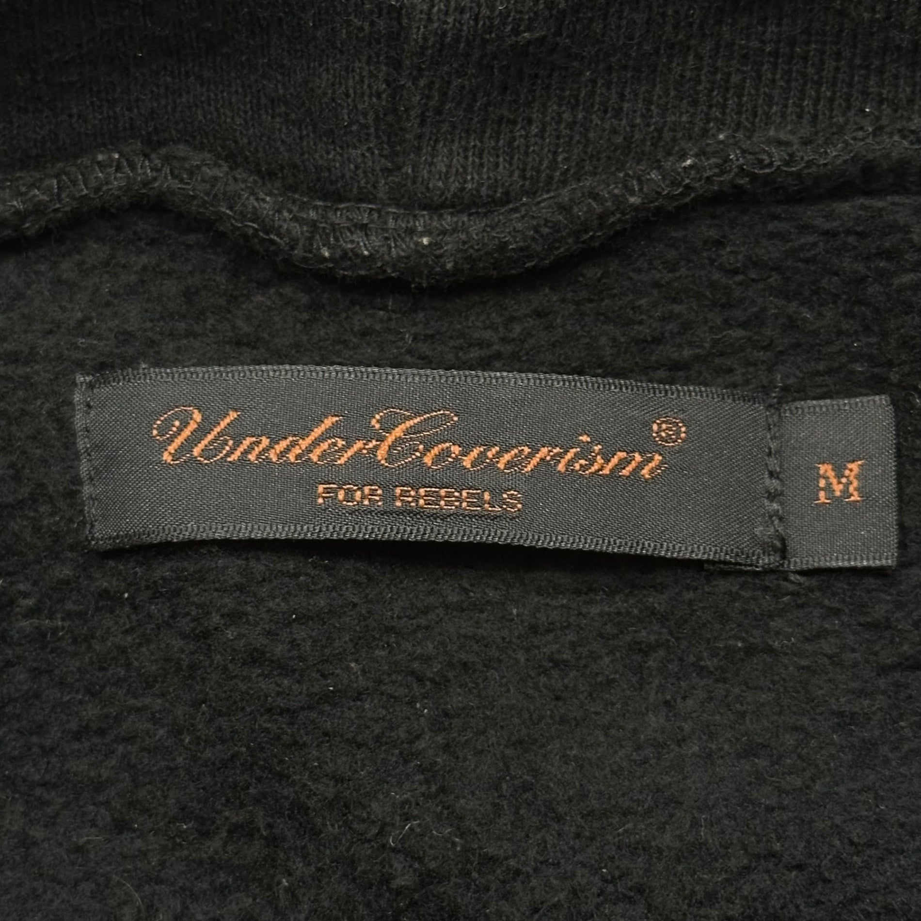 UNDERCOVERISM(アンダーカバイズム) 03AW Paper Doll Period Sleeve Leather Pullover Hoodie ペーパードール期 袖 レザー プルオーバー パーカー フーディー V281 M ブラック 2003年 パリコレ参加初の秋冬コレクション 稀少アイテム アンダーカバー