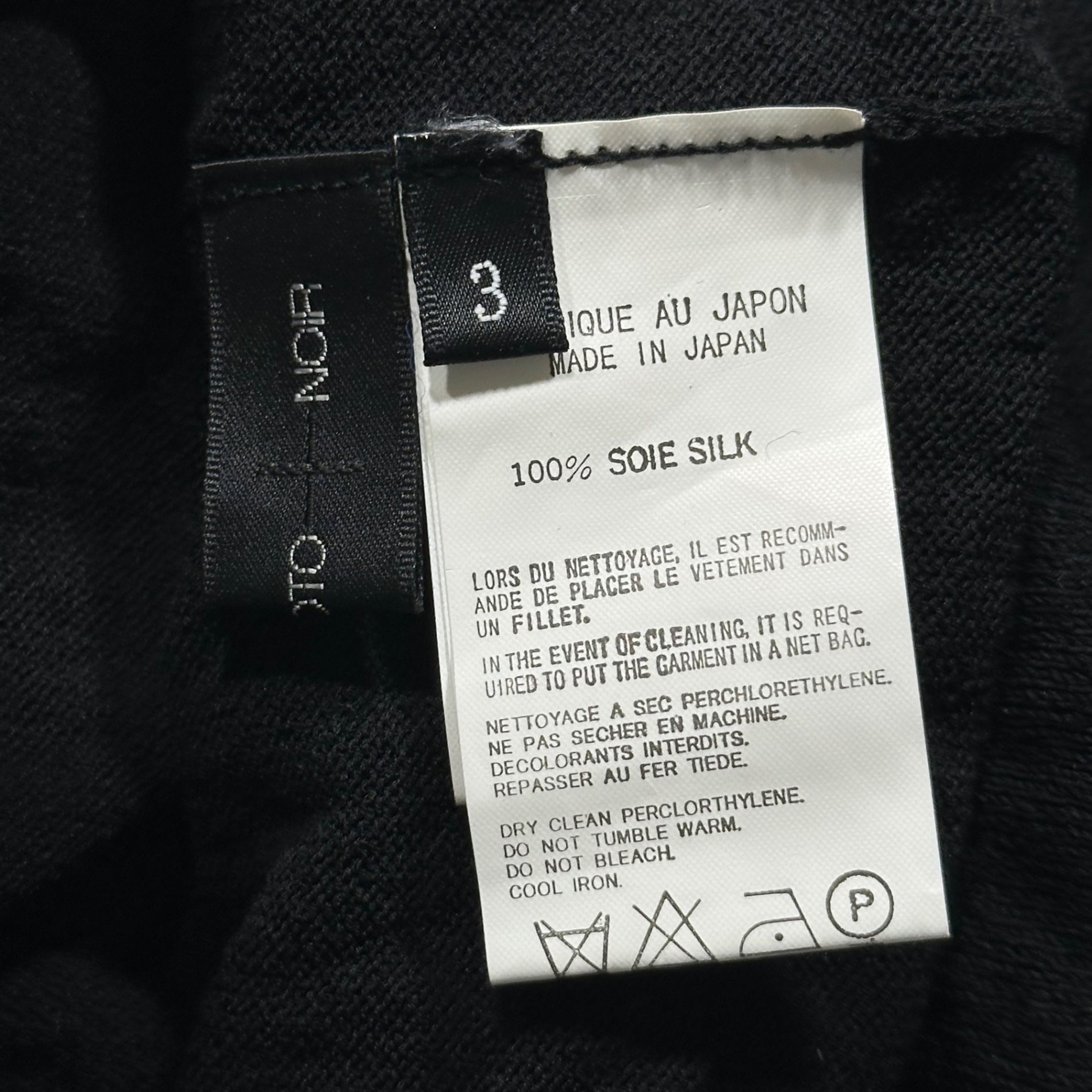 YOHJI YAMAMOTO+NOIR(ヨウジヤマモトプリュスノアール) Halter Neck Silk Knit Top ホルター ネック シルク ニット トップ NE-K22-450 3 ブラック