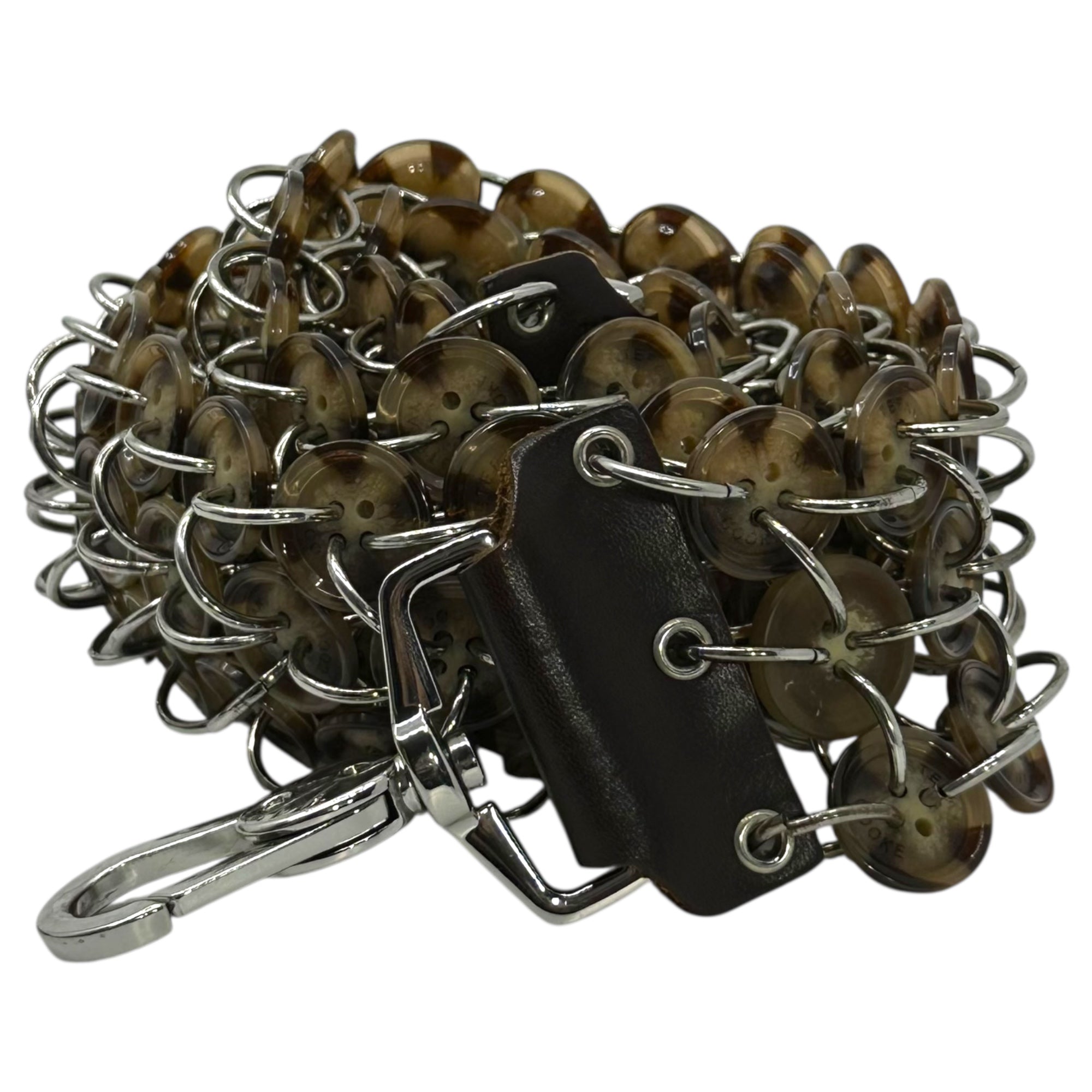 STEFAN COOKE(ステファン クック) Button Strap Bag Accessories ボタン ストラップ バッグ アクセサリー SCSS21AC1 FREE 箱付 ブラウン 箱付