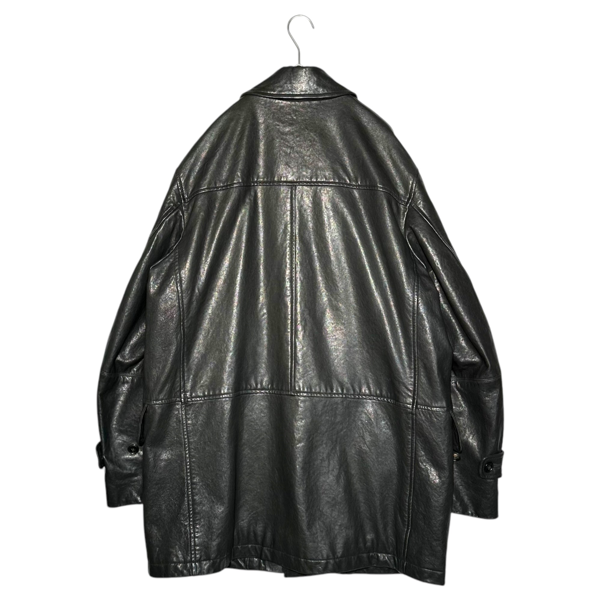 COMOLI(コモリ) 22AW LAMB LEATHER COAT ラム レザー コート W03-04009 3 ブラック