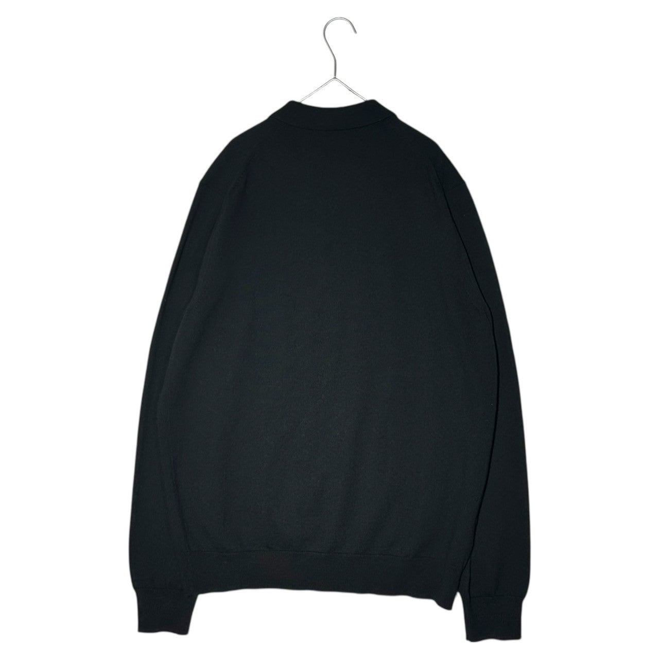 FRED PERRY(フレッドペリー) L/S Polo Knit ロゴ 長袖 ポロ ニット シャツ K4535 L ブラック