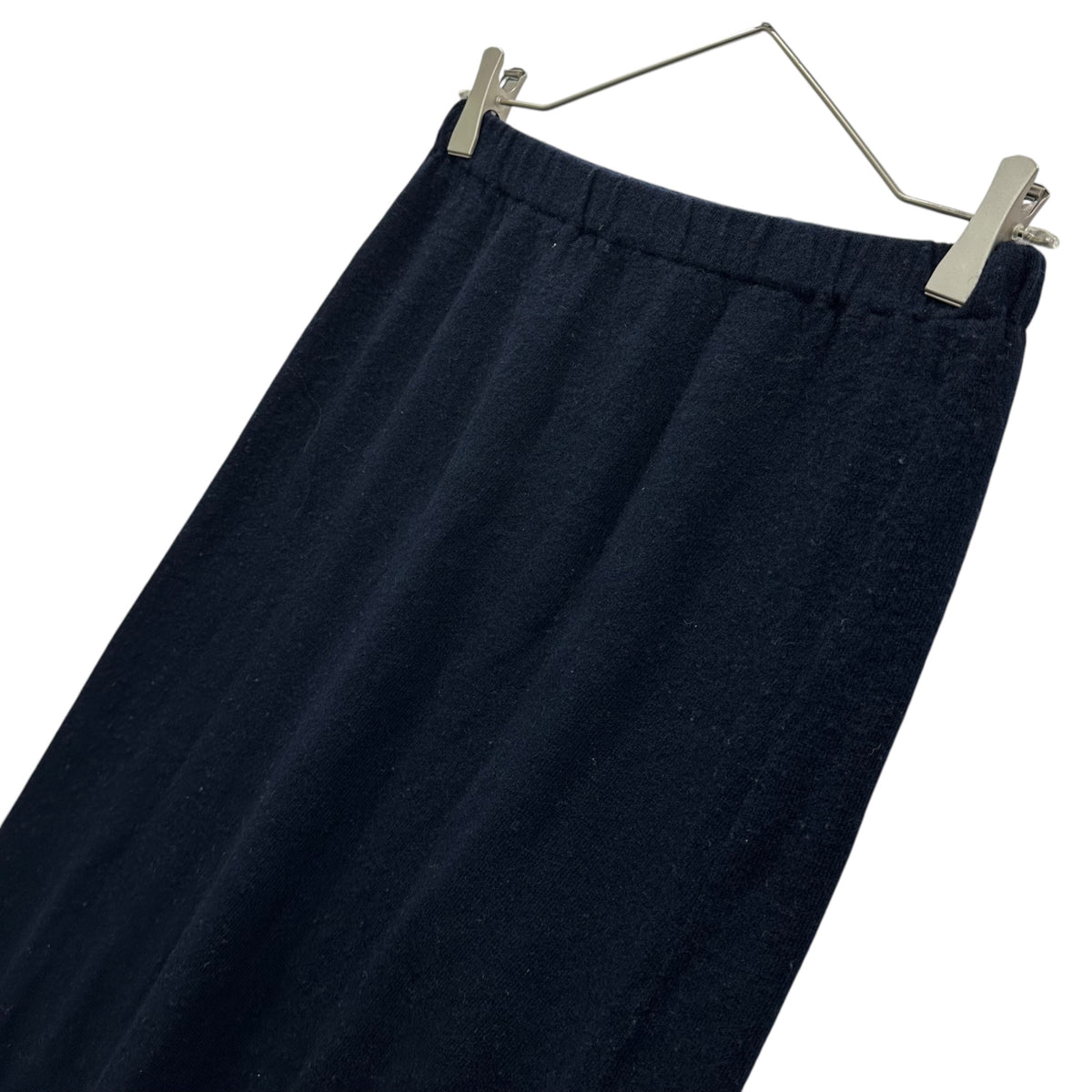 robe de chambre COMME des GARCONS(ローブドシャンブルコムデギャルソン) 1999AW Hem-Detail Piece-Dyed Long Wool Skirt 裾デザイン装飾 製品染め ロング ウール スカート RT-040370 FREE ネイビー AD1999