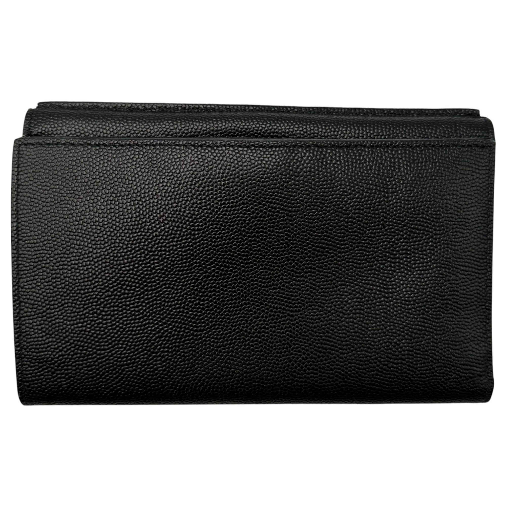 Salvatore Ferragamo(サルヴァトーレフェラガモ) Embossed Leather Wallet エンボス レザー 折り財部 ブラック