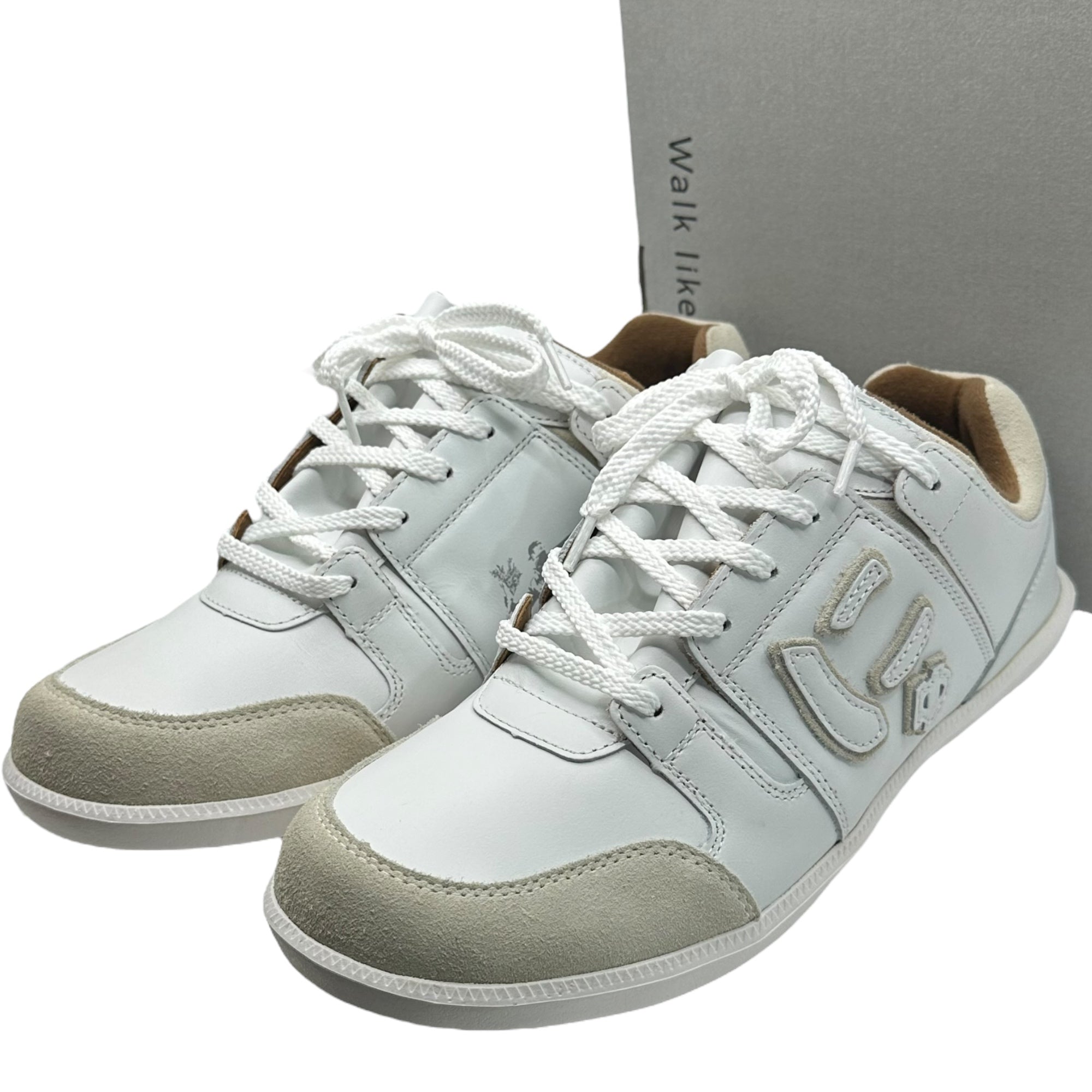 Sangacio(サンガッチョ) × Banksy にゅ~ず 『BONSAI』 BRANDALISED ローカット スニーカー 27.5cm ホワイト×ブラウン コラボ