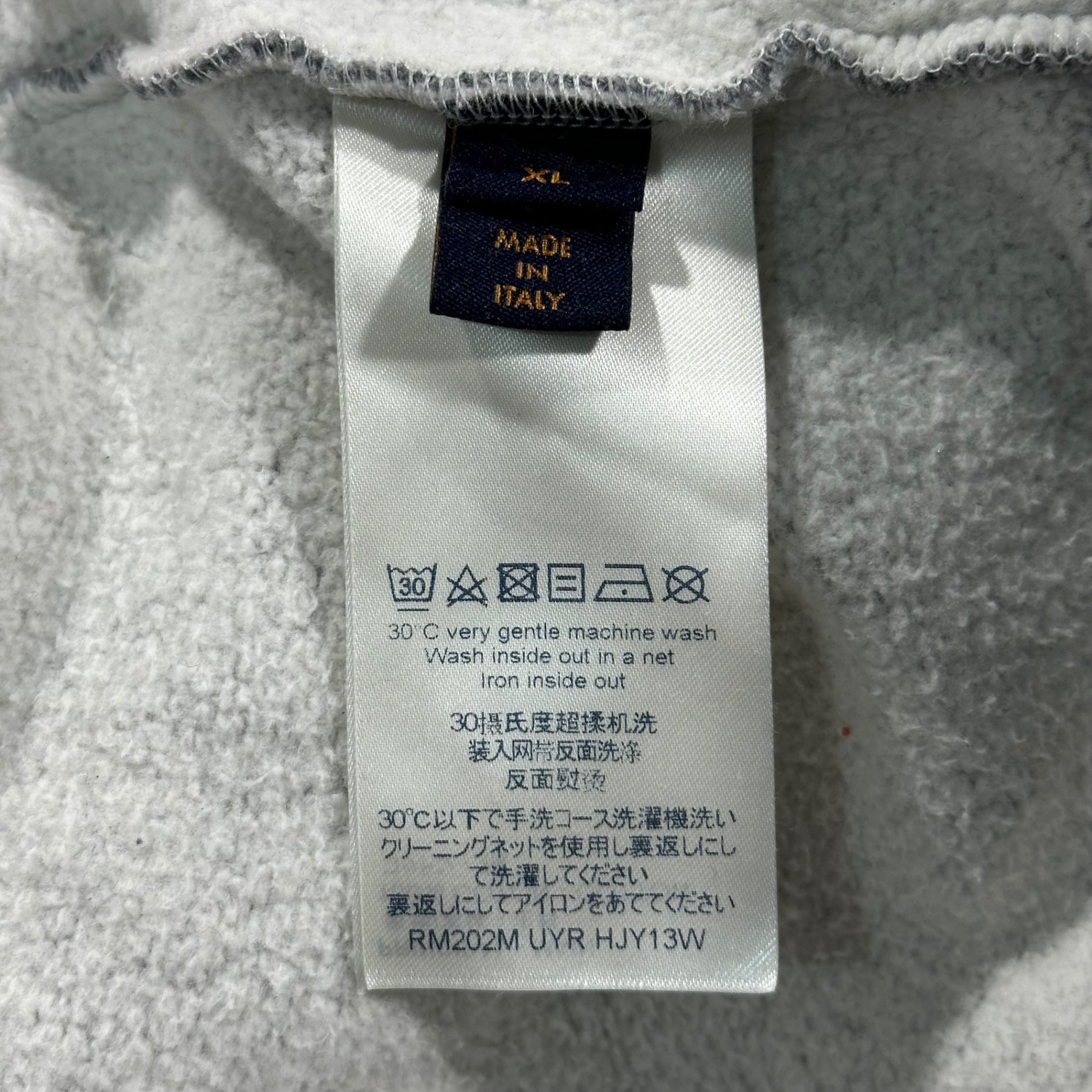 LOUIS VUITTON × NIGO(ルイヴィトン × ニゴー) 20AW Printed Crew Neck Sweatshirt プリント クルーネック スウェット VCCM09 XL グレー×ブラック コラボアイテム