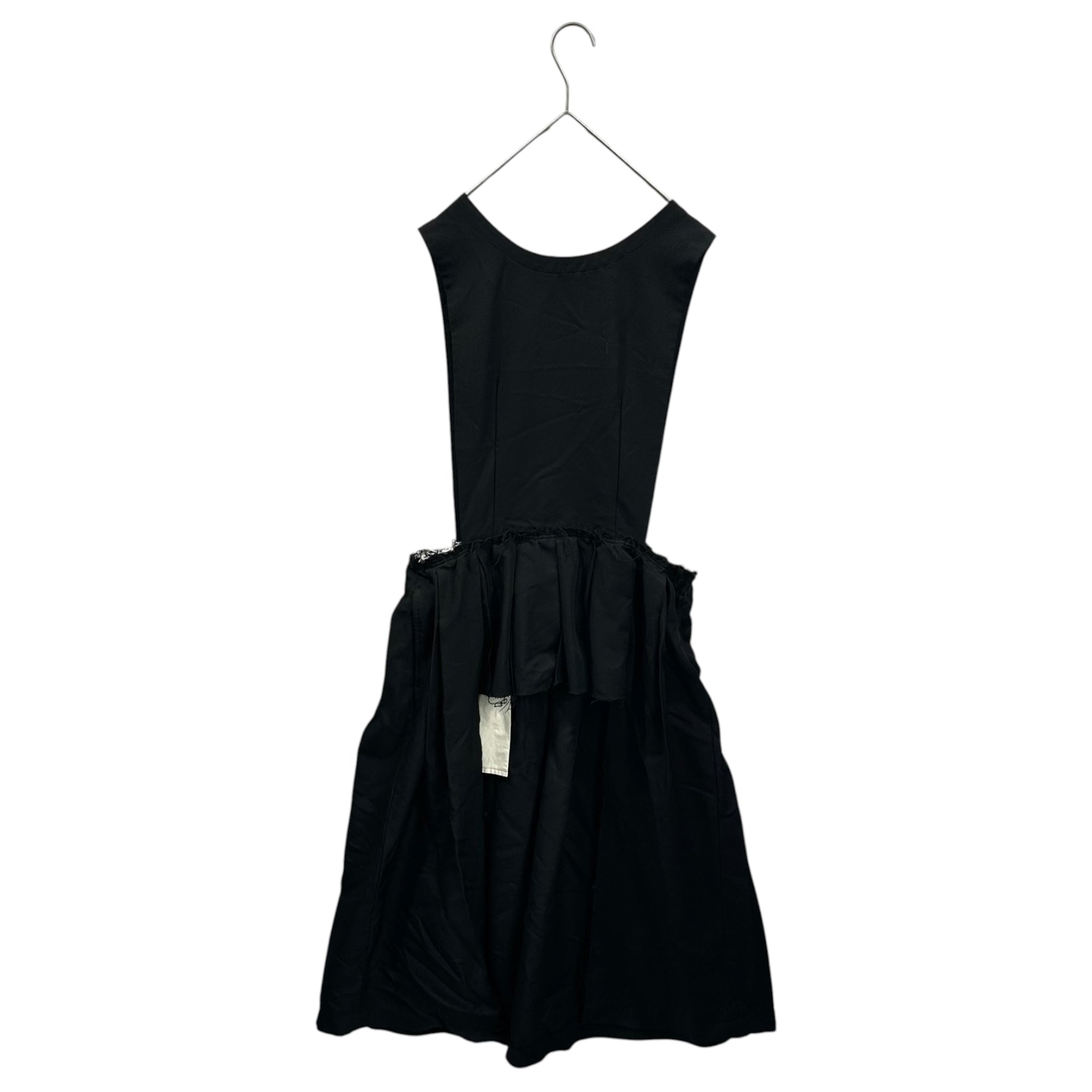 BLACK COMME des GARCONS(ブラックコムデギャルソン) 2024SS Asymmetrical Front-and-Back Polyester Felted Jumper Skirt 前後 アシンメトリー ポリ縮絨 ジャンパー スカート 1M-A001 S ブラック AD2023