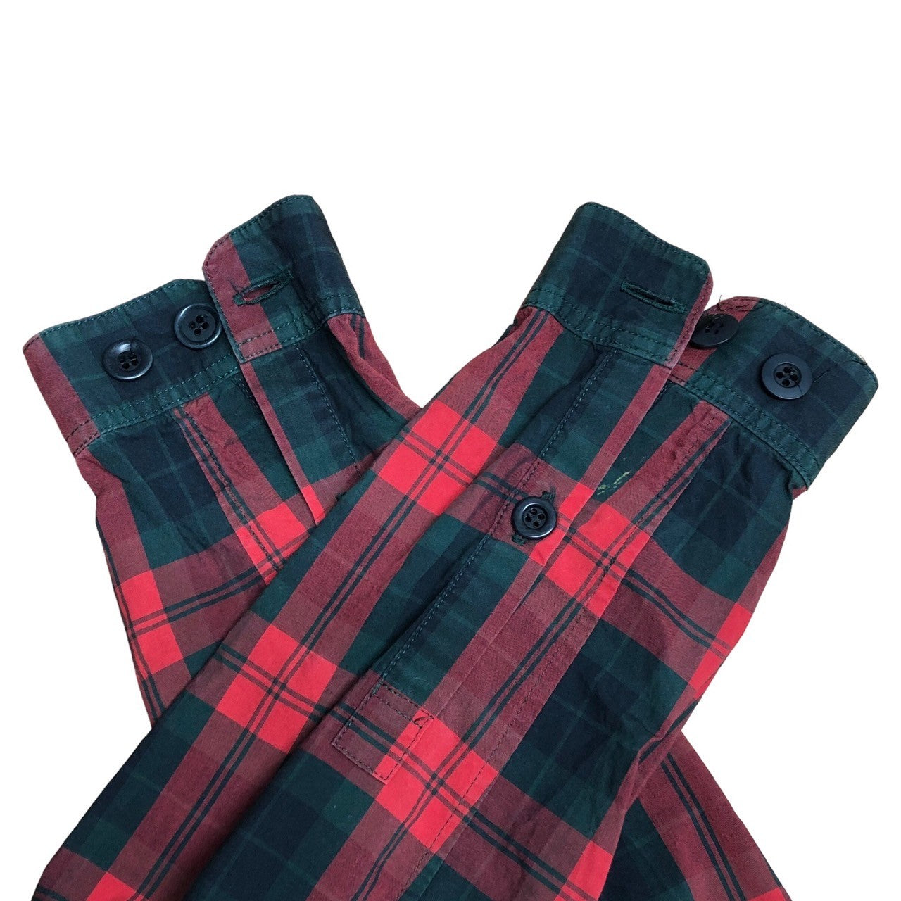 UNDERCOVERISM(アンダーカバーイズム) 13SS Check Shirt Docking Crew Neck Knit チェック シャツ ドッキング クルーネック ニット K4902 SIZE 2(M程度) ブラック×レッド