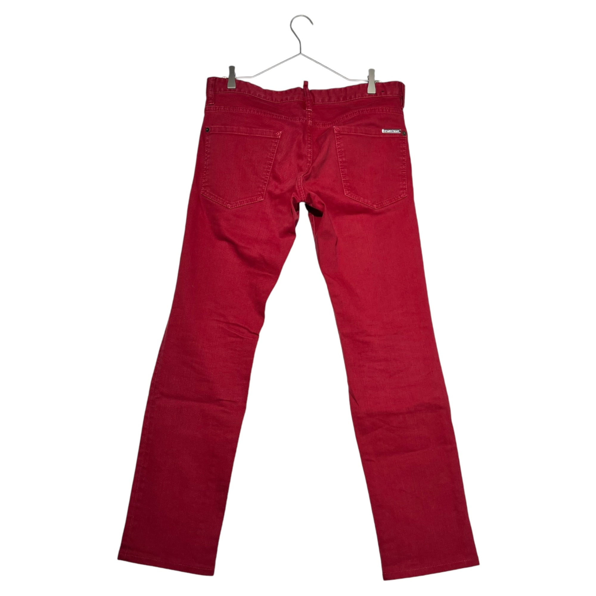 DSQUARED2(ディースクエアード) レッド カラー デニム パンツ S74LA0454 48(L程度) レッド