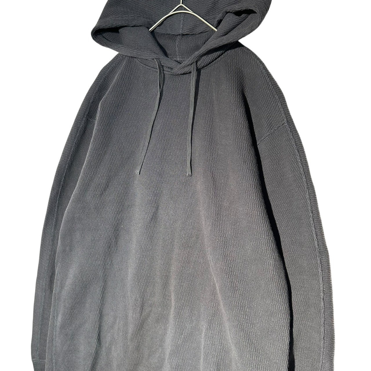 Pilgrim Surf+Supply(ピルグリム サーフ+サプライ) Lt.W Waffle Hoodie ワッフル フーディー 36-14-0173-458 S ブラック サーマル プルオーバー パーカー