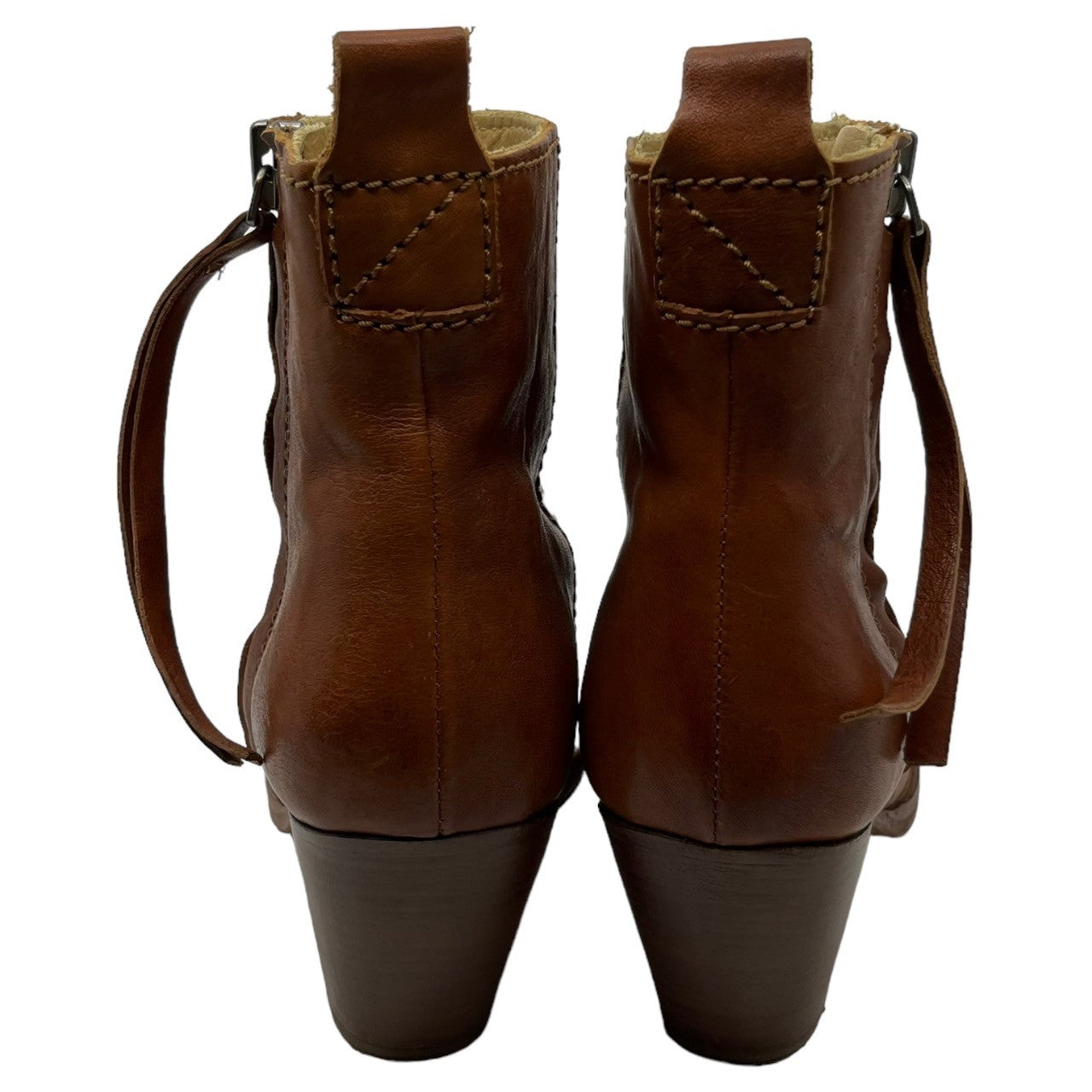 Acne(アクネ) western heel boots ウエスタン ヒール ブーツ 37(23.5~24cm程度) ブラウン ショート レザー