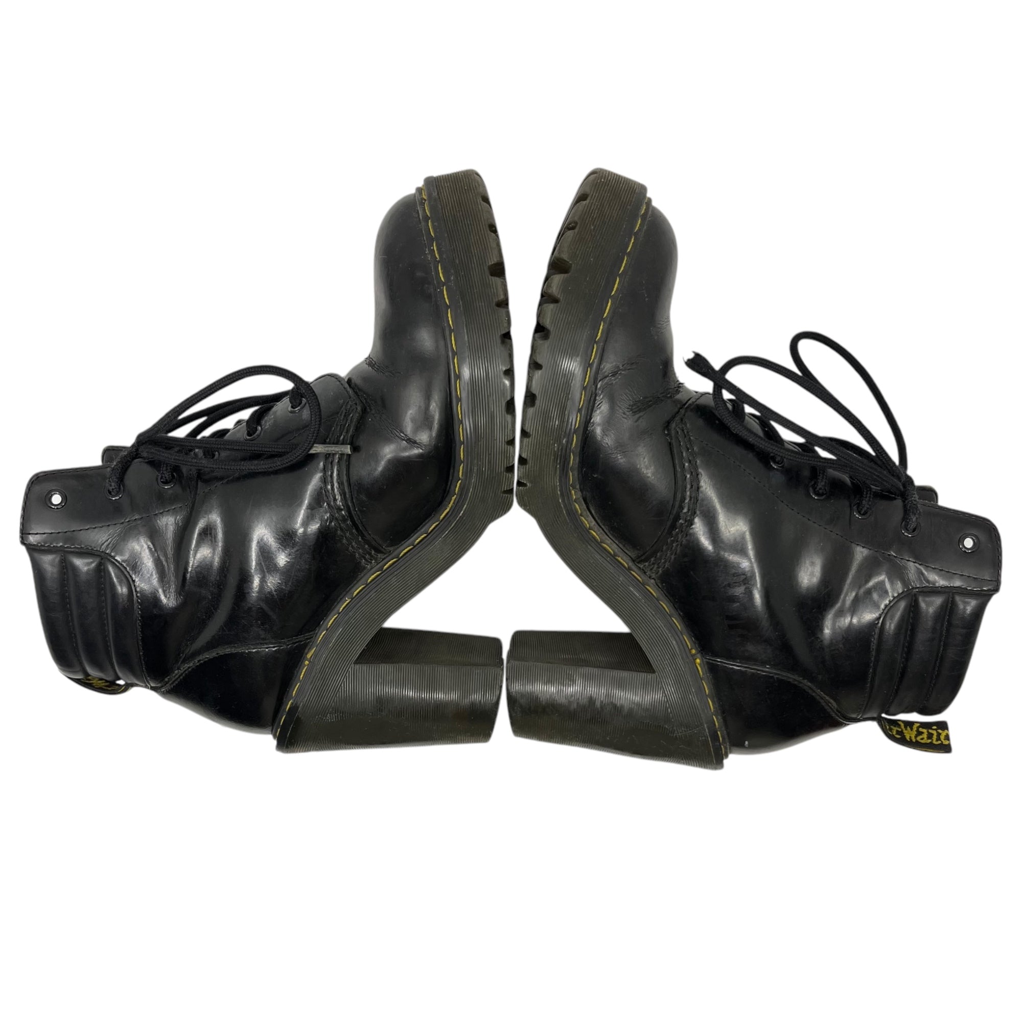 DR.MARTENS(ドクターマーチン) Patent leather 6 hole wide heel boots パテントレザー 6ホール ワイドヒール ブーツ UK5(24.0cm程度) ブラック
