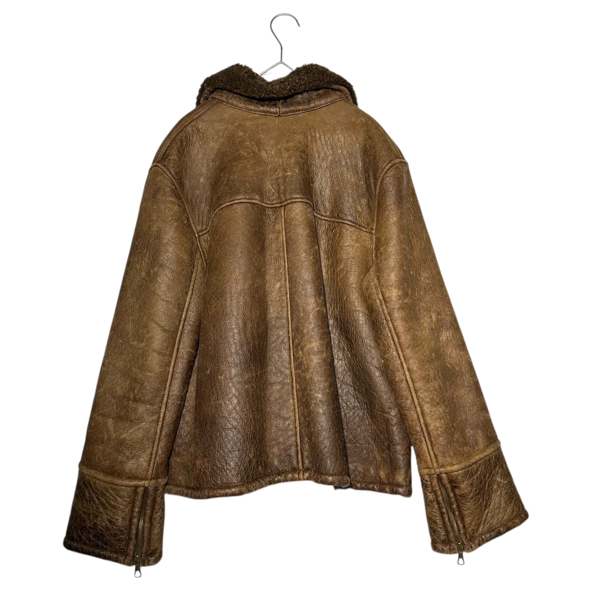 EMPORIO ARMANI(エンポリオアルマーニ) 90's Archive Mouton Jackets アーカイブ ムートン ジャケット 38(メンズSM程度) ブラウン ヴィンテージ