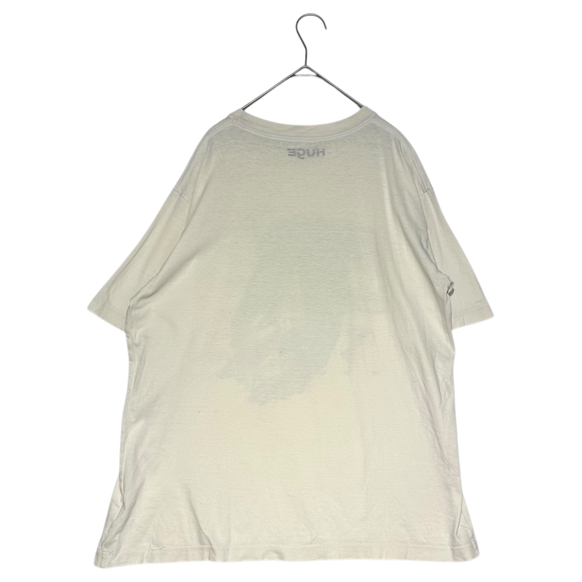 HUgE × FRAGMENT DESIGN(ヒュージ × フラグメントデザイン) Lottery initial print T-shirt 抽選 初期 プリント Tシャツ ホワイト×ブルー