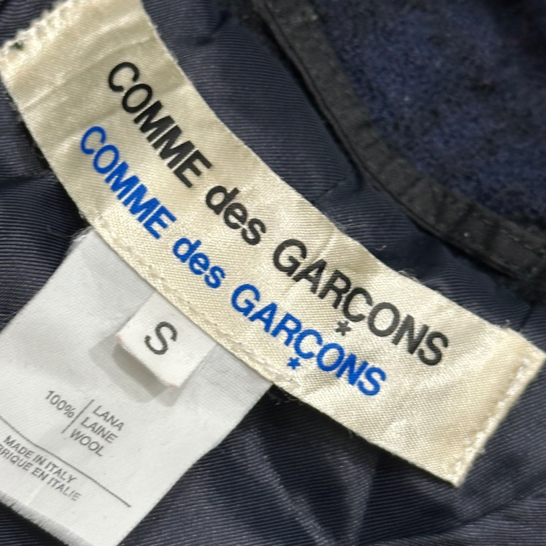 COMME des GARCONS COMME des GARCONS(コムデギャルソンコムデギャルソン) Wool Felted Check Pattern 4-Button Jacket ウール 縮絨 チェック柄 4ボタン ジャケット S グリーン×パープル×ネイビー フランス製
