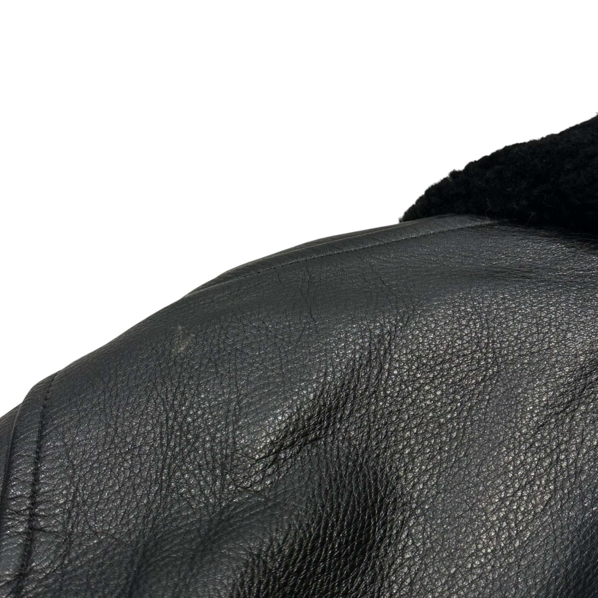 tricot COMME des GARCONS(トリココムデギャルソン) 80's Vintage Short-Length Faux Fur Leather Bomber Jacket 80年代 ショート レングス ボア レザー ボンバー ジャケット TJ-050730 FREE ブラック AD表記無 男性着用可能 ヴィンテージ アーカイブ 稀少