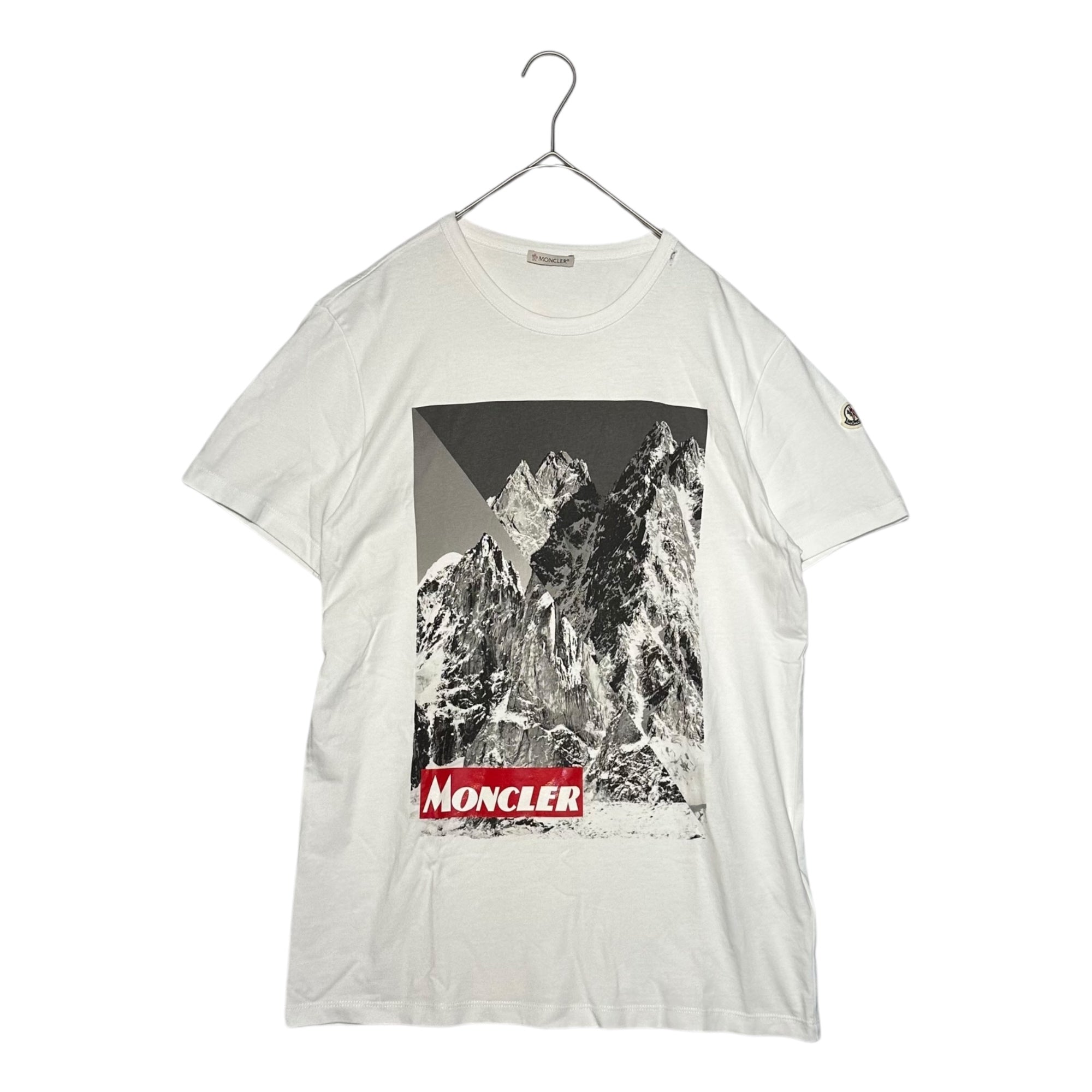 MONCLER(モンクレール) Iceberg Print Logo Patch T-Shirt 氷山 プリント ロゴ ワッペン Tシャツ E20918048350 L ホワイト