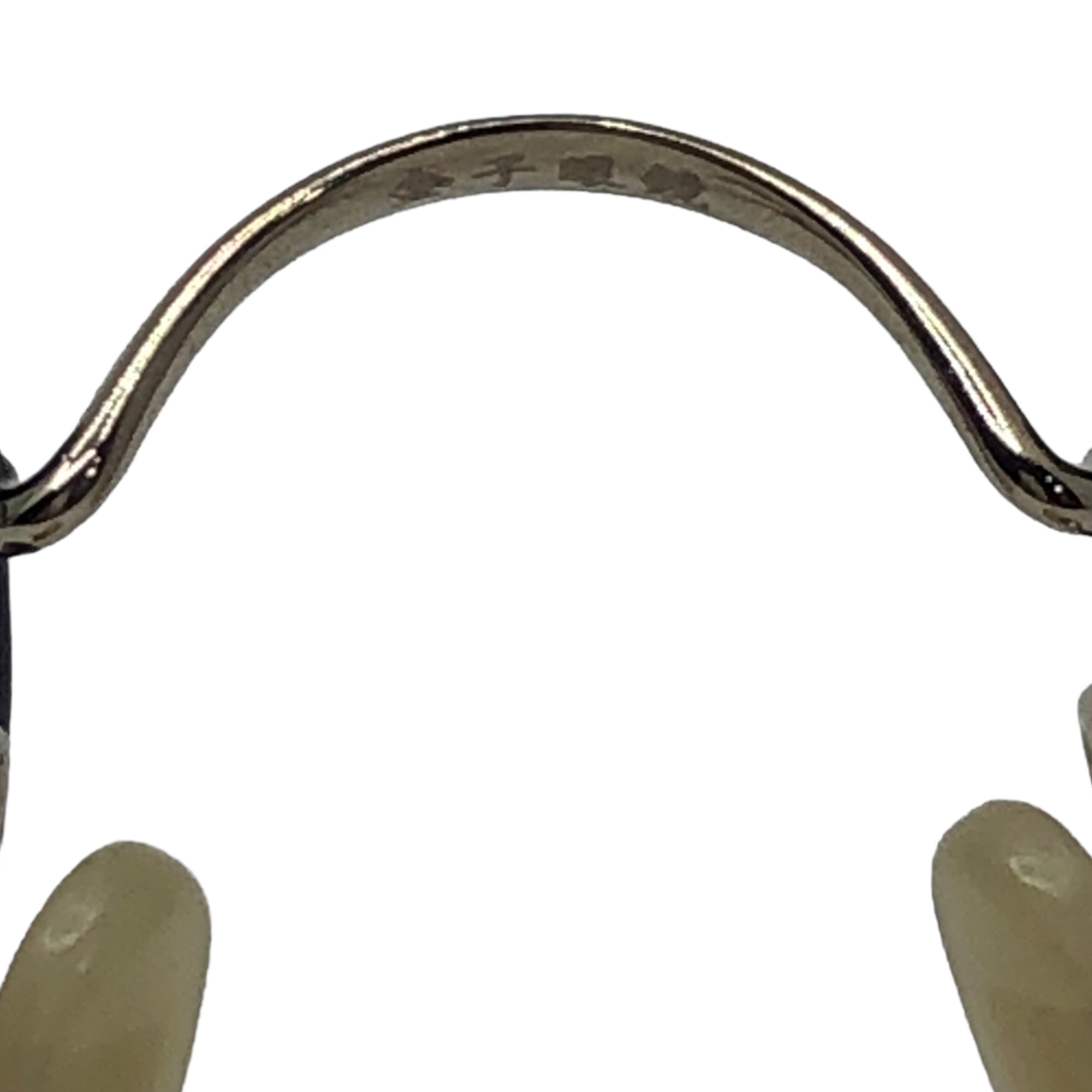 金子眼鏡店(カネコガンキョウテン) 半掛け 縄手 メガネ フレーム ヴィンテージシリーズ KV-36 ブラック×メタル ケース付属