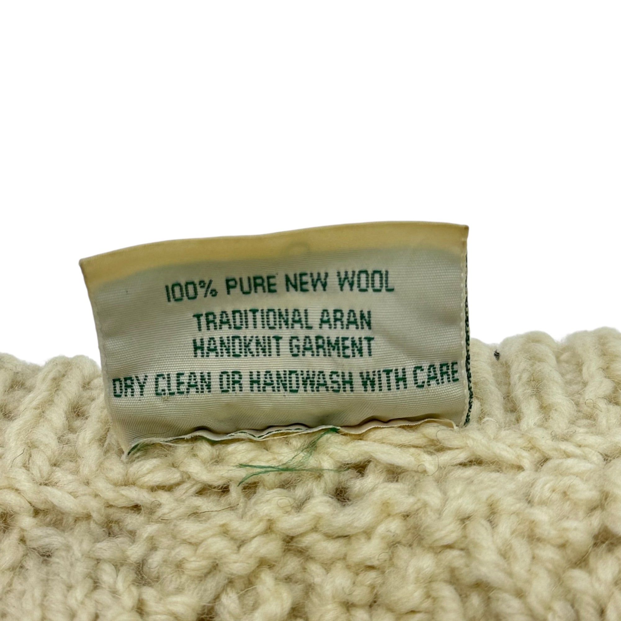 Blarney Woollen Mills(ブラ-ニー ウーレン ミルズ) Vintage Fisherman Knit ヴィンテージ フィッシャーマン ニット XXL程度 アイボリー