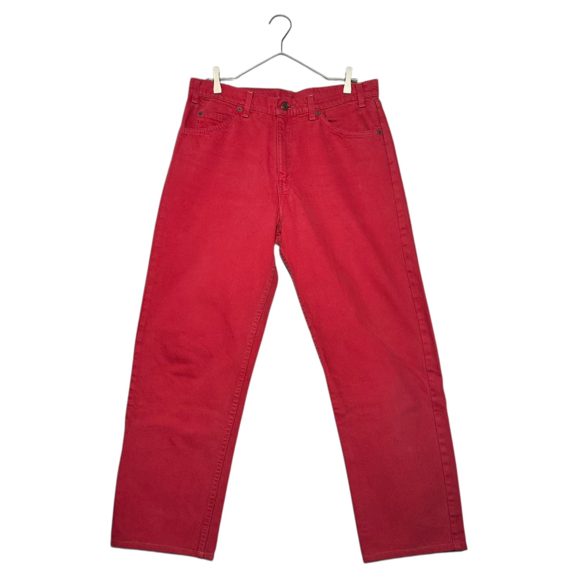 Levi's(リーバイス) 90's 550 USA made RELAXED FIT TAPERED LEG カラー テーパード デニム パンツ 40550-4123 W34 L32 レッド 90年代 1997年製造 オレンジタブ