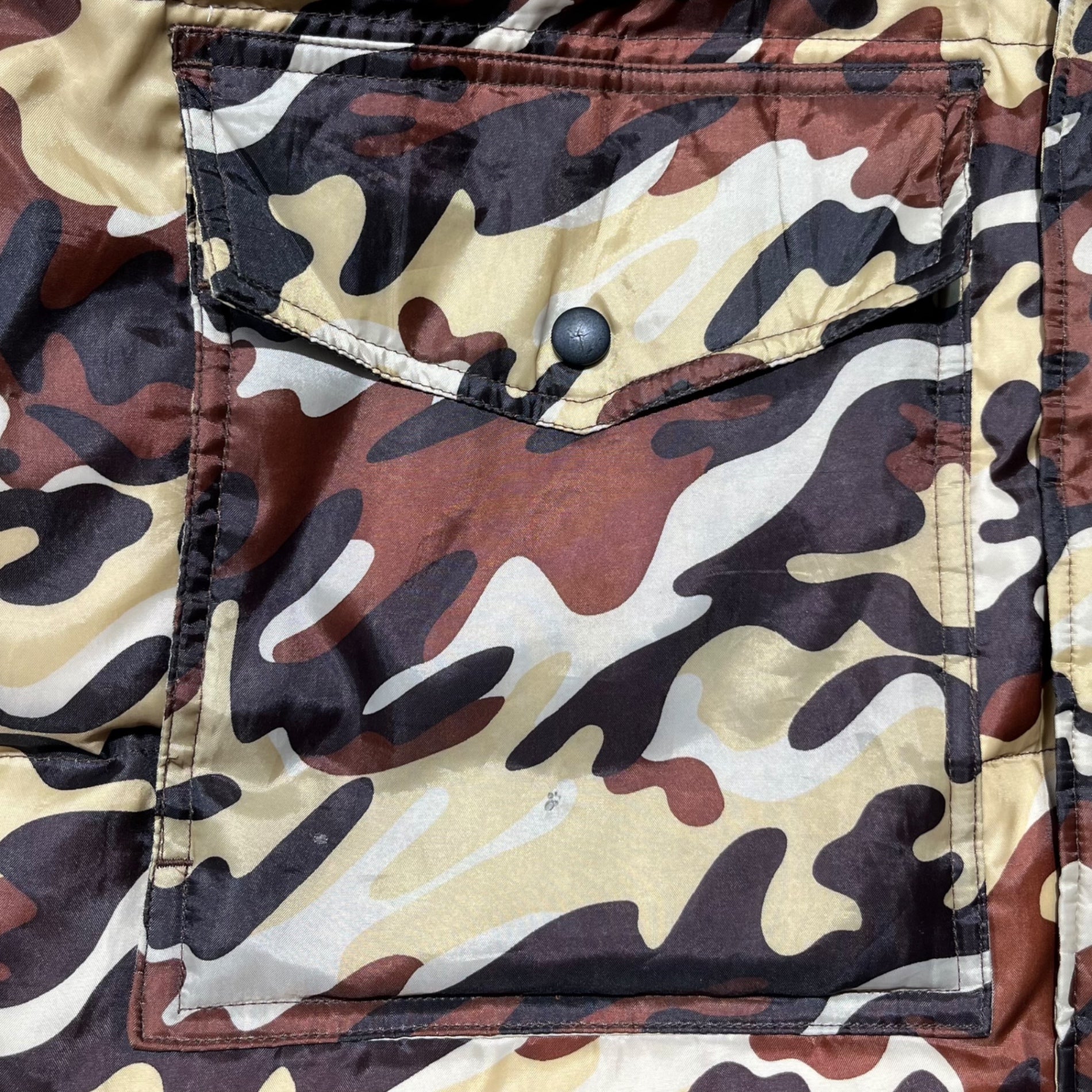 AMERICA&FIRST(アメリカ&ファースト) camouflage down jacket カモフラ ダウン ジャケット M ベージュ×ブラック