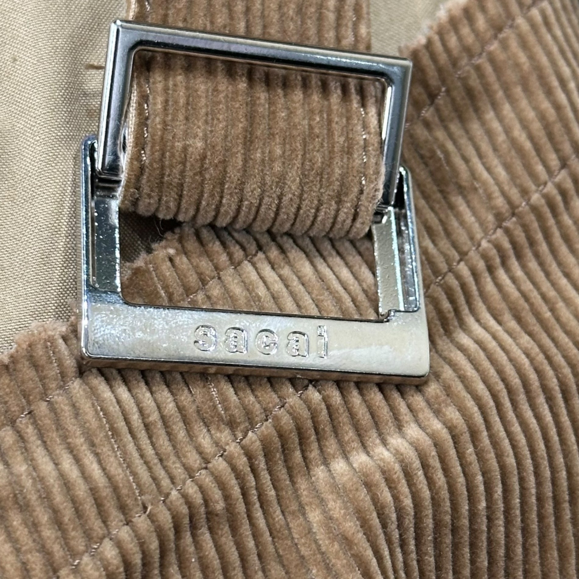 sacai(サカイ) 21AW Big Pockets Nylon-Switched Corduroy Pants ビッグポケット ナイロン切替 コーデュロイ パンツ 21-02629M 1(S程度) ブラウン×ベージュ