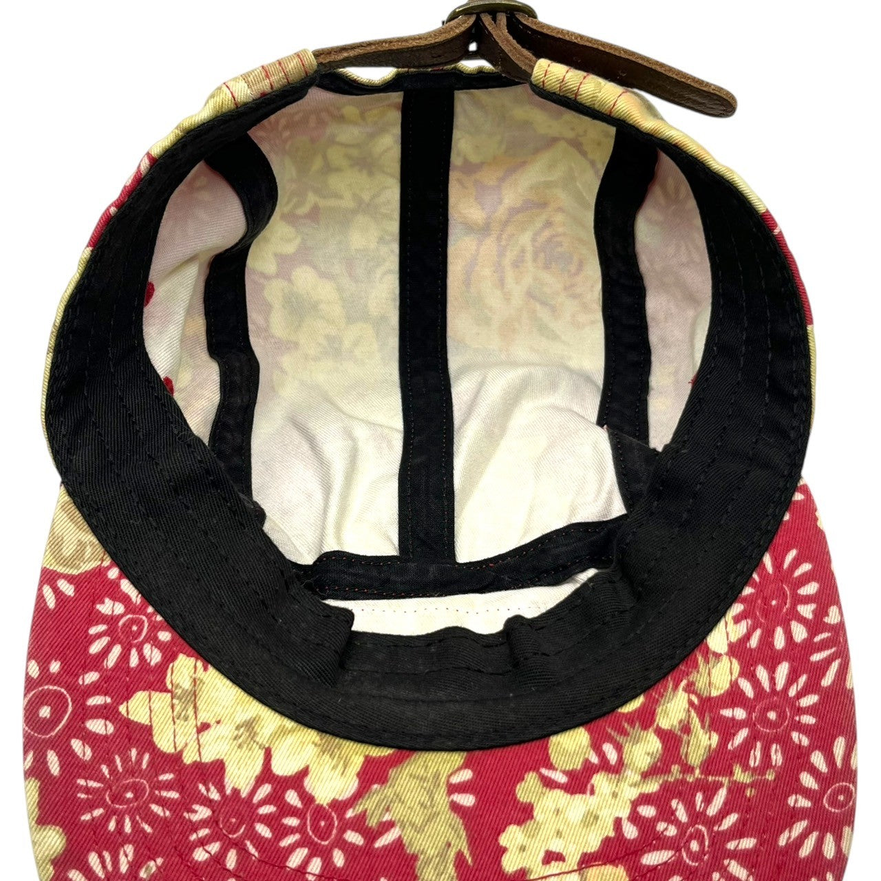 SUPREME(シュプリーム) 18SS Washed Chino Twill Camp Cap ボックスロゴ ウォッシュド チノ ツイル キャンプキャップ 帽子 ベージュ×レッド