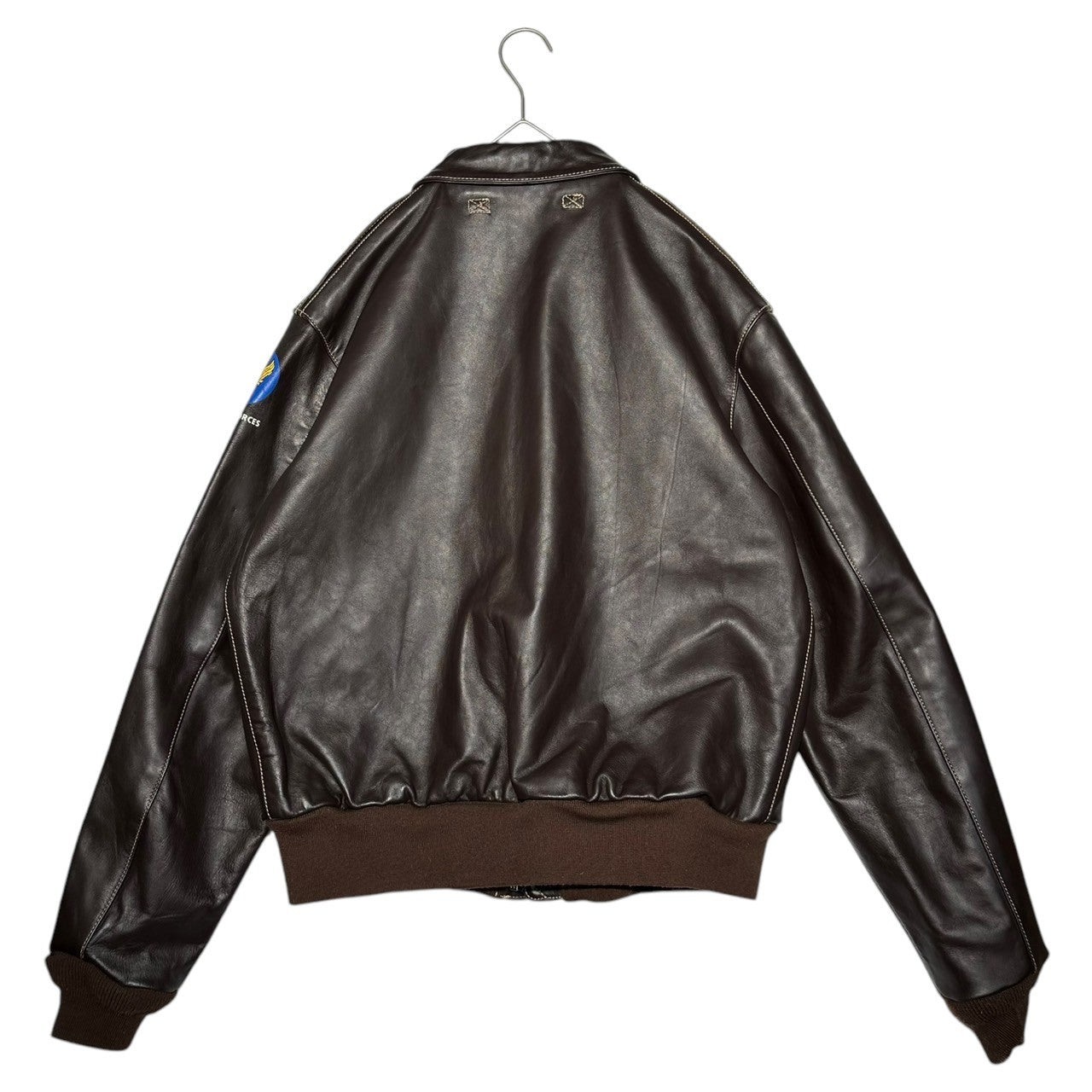 MORGAN MEMPHIS BELLE(モーガンメンフィスベル) A-2 HORSE HIDE FLIGHT JACKET ホース ハイド フライト ジャケット 30-1415 42(L程度) ブラウン レザー ミリタリー ARMY AIR FORCES