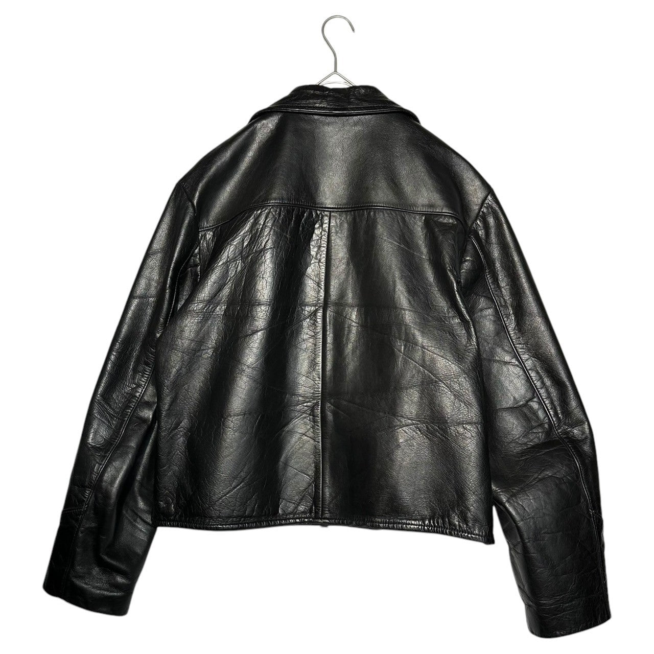 VINTAGE(ヴィンテージ) 70~80's Vintage Police Man Leather Jacket 70~80年代 ヴィンテージ ポリスマン レザー ジャケット ブラック IDEALジップ POLICEボタン ライナー欠品 ショート丈