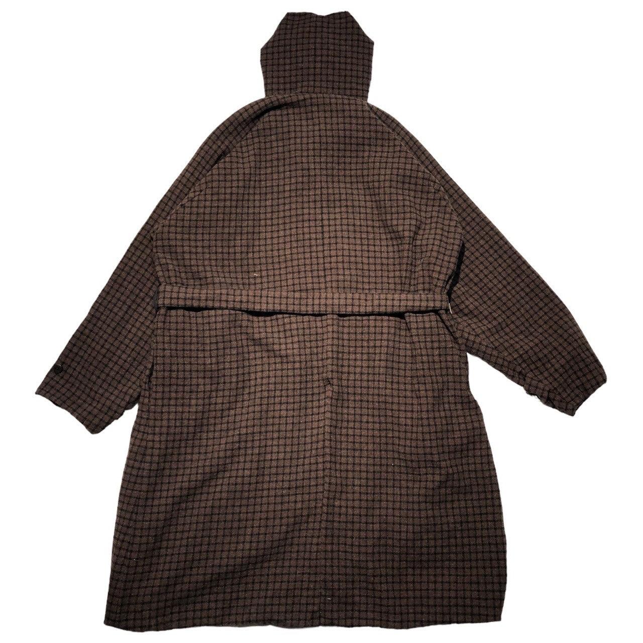 SUNSEA(サンシー) 17AW W-face check jedi coat ダブルフェイス チェック ジェダイ コート 表記無し(FREE) ブラウン×ブラック リバーシブル