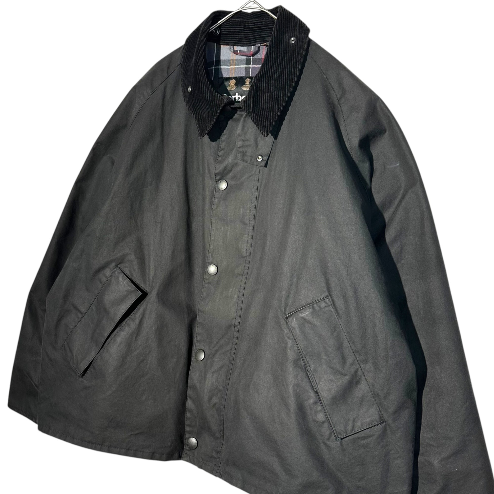 Barbour(バブアー) TRANSPORT Wax Short Jacket トランスポート ワックス ショート ジャケット 222MWX1678 40(L程度) ブラック ショート丈 ブルゾン