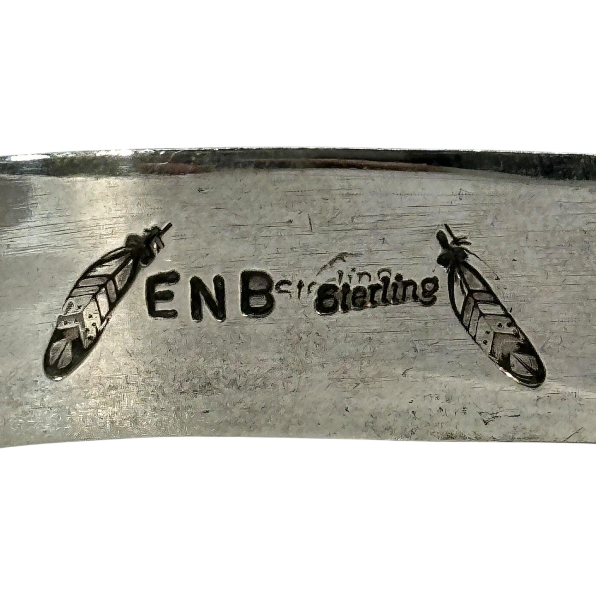 Indian Jewelry(インディアンジュエリー) "Ericka Nicolas Begay" Sterling Silver Plain Bangle ”エリッカ ニコラス ビゲイ 作” 平内ち バングル シルバー