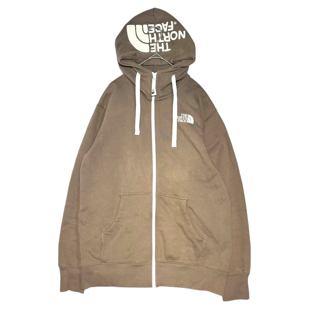 THE NORTH FACE(ノースフェイス) REARVIEW FULLZIP HOODIE リアビュー フルジップ フーディ NT11530 M ベージュ ジップ パーカー ロゴ