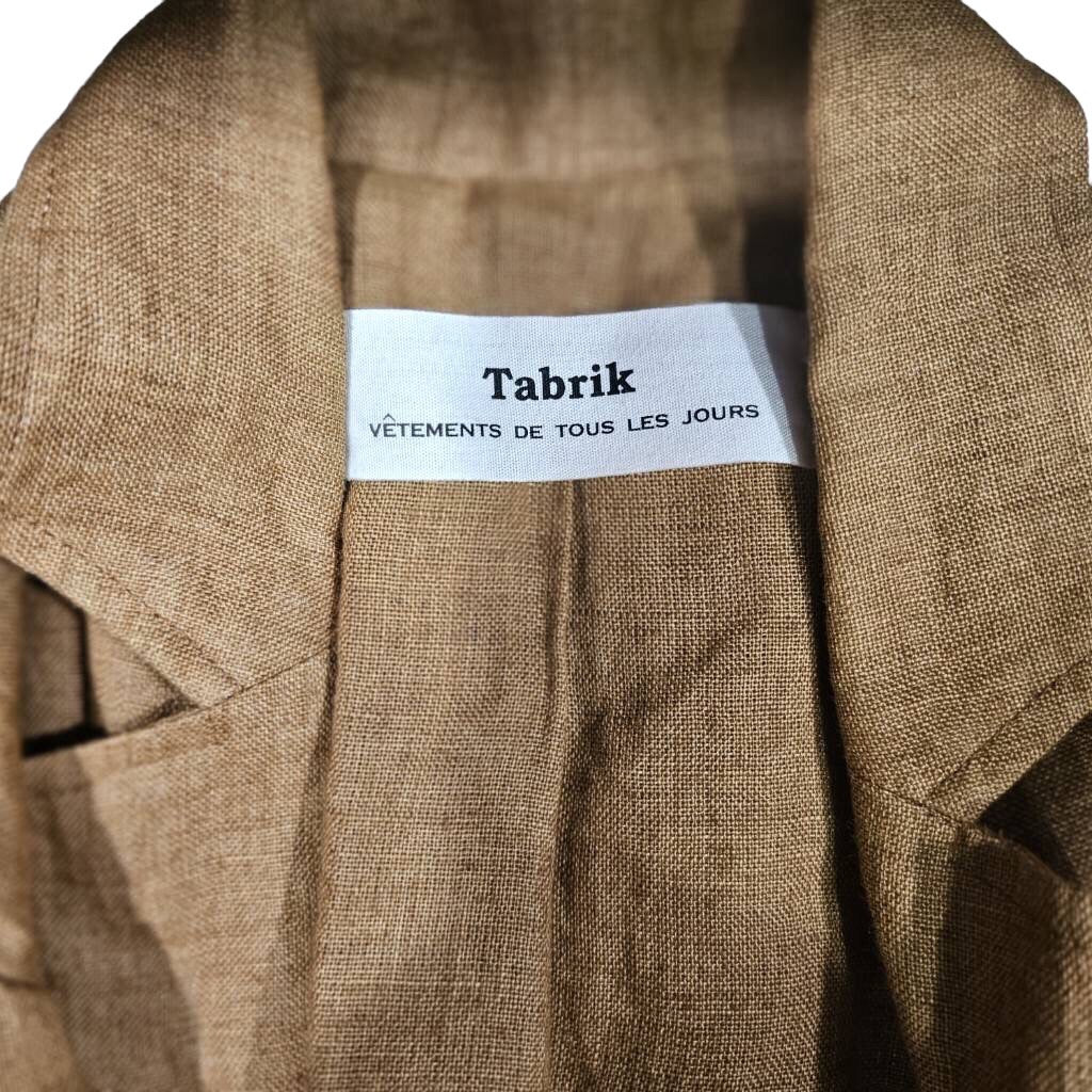 Tabrik(タブリク) リネンロングコート/ガウン/羽織 SIZE FREE ベージュ×ブラック