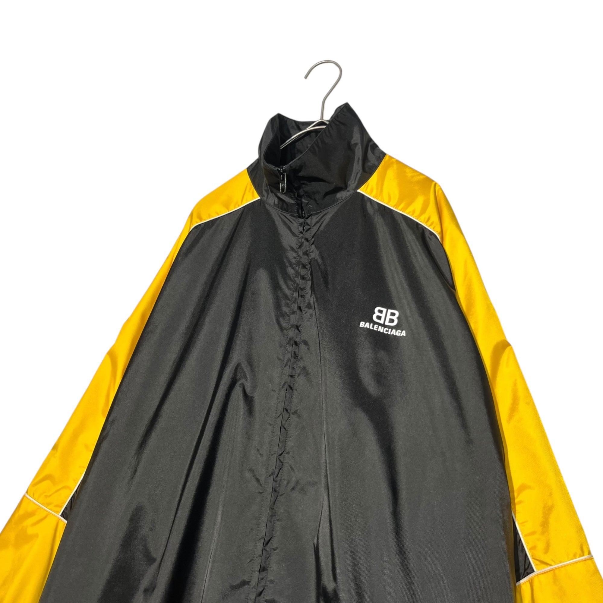 BALENCIAGA(バレンシアガ) BB ZIP UP JASCKET ジップアップ ナイロン トラック ジャケット 623019 TI054 44(S程度) ブラック×イエロー ジャージ