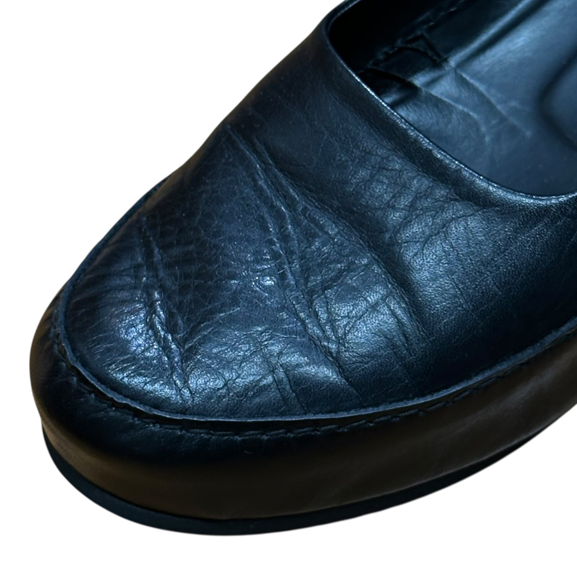 Y's(ワイズ) Platform Flats All Leather 厚底 オール レザー フラットシューズ パンプス YM-E05-761-2-3 3(23.5cm程度) ブラック