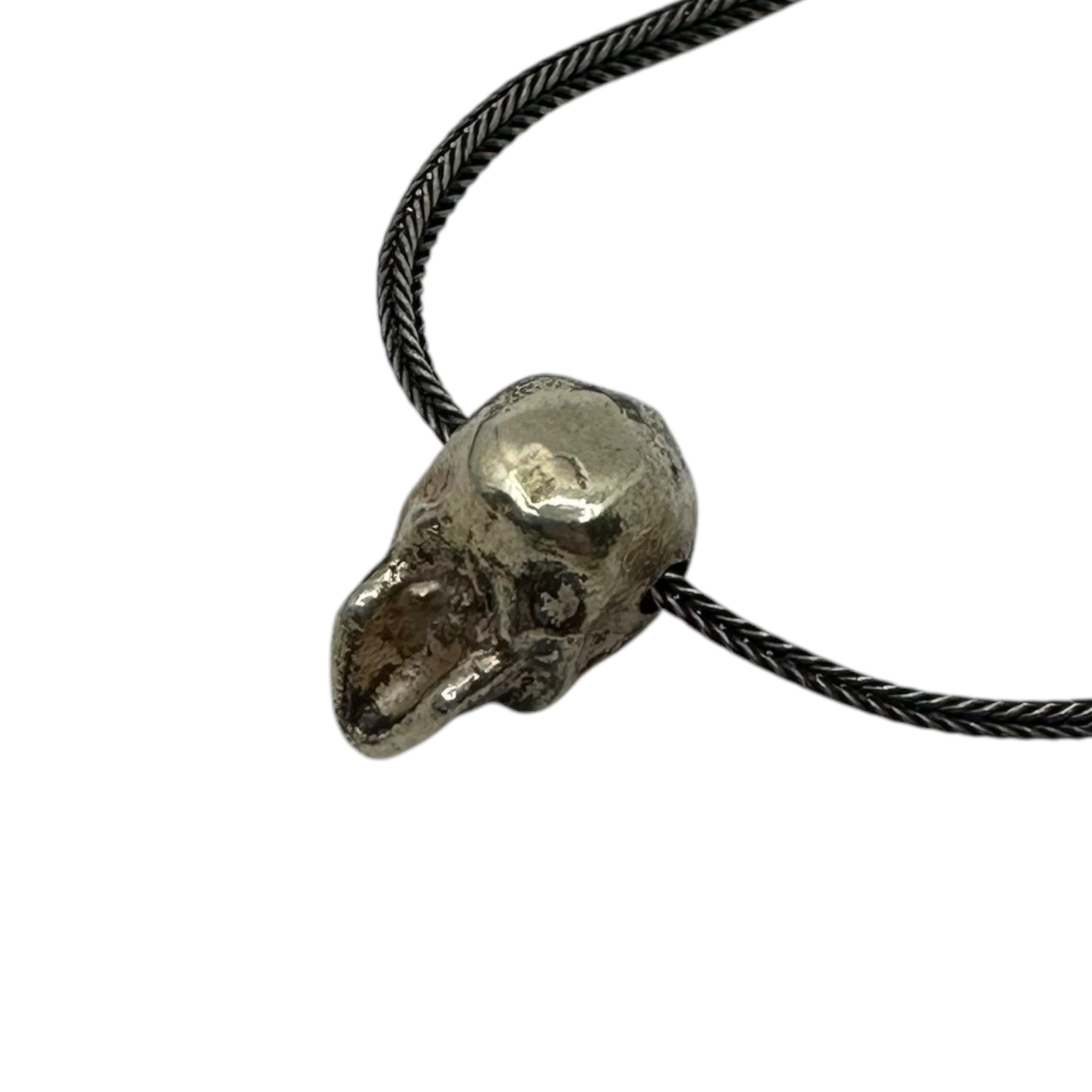 Emanuele Bicocchi(エマヌエーレビコッキ) 925 silver skull top chain necklace シルバー スカル トップ ネックレス シルバー